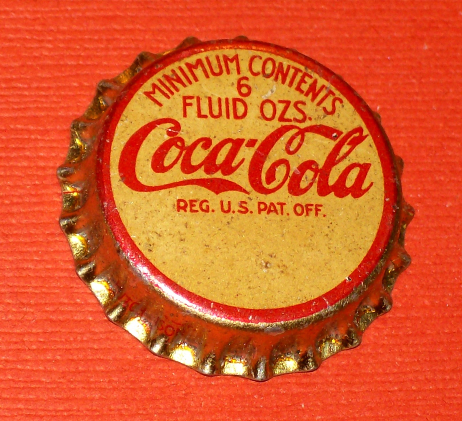 VINTAGE 1927-1934 COCA-COLA COLA Soda Pop NOS Uncrimped Cork Lined Bottle Cap VINTAGE 1927-1934 COCA-COLA COLA Soda Pop NOS Uncrimped Cork Lined Bottle Cap