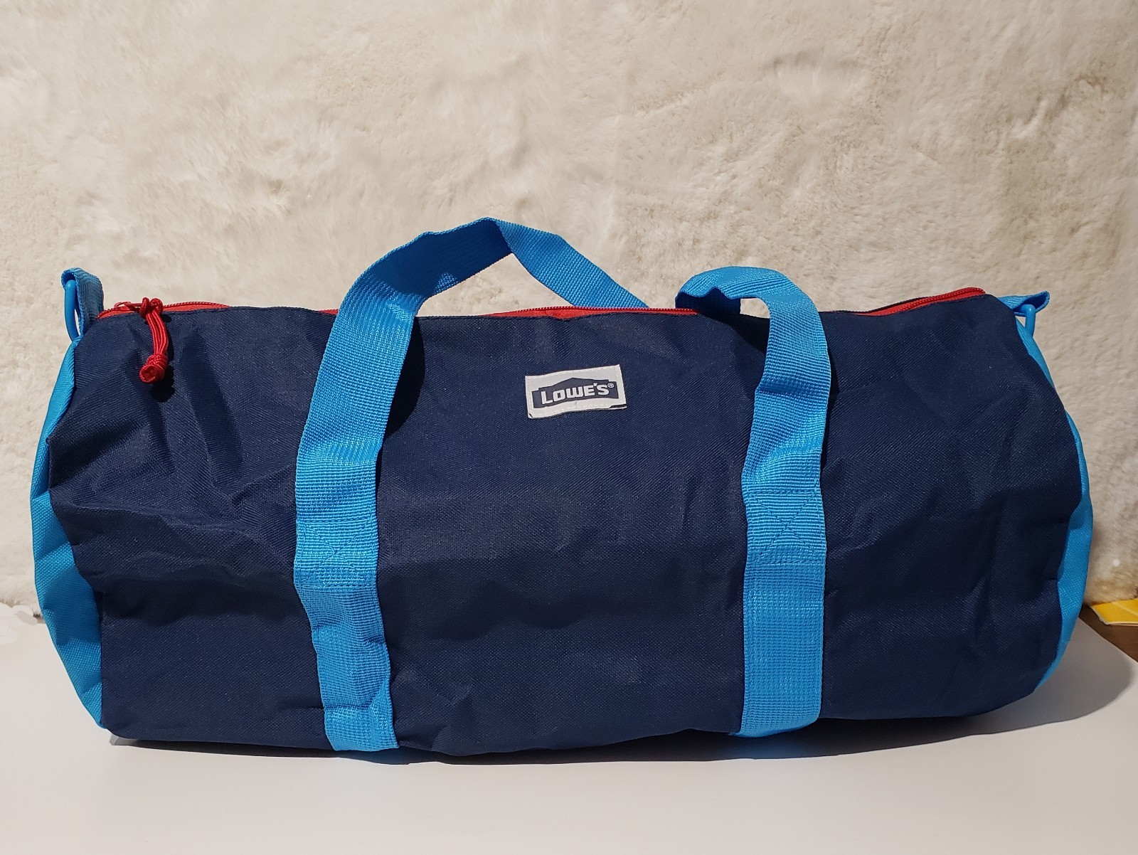 New Lowe's Duffel Bag Blue Logo Employee Appreciation Long Strap