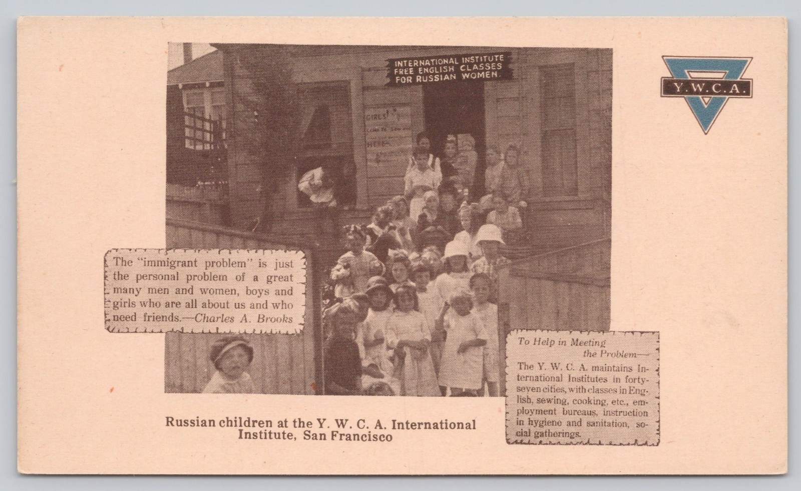 YWCA Y.W.C.A. International Institute San Francisco CA California Postcard 1910s