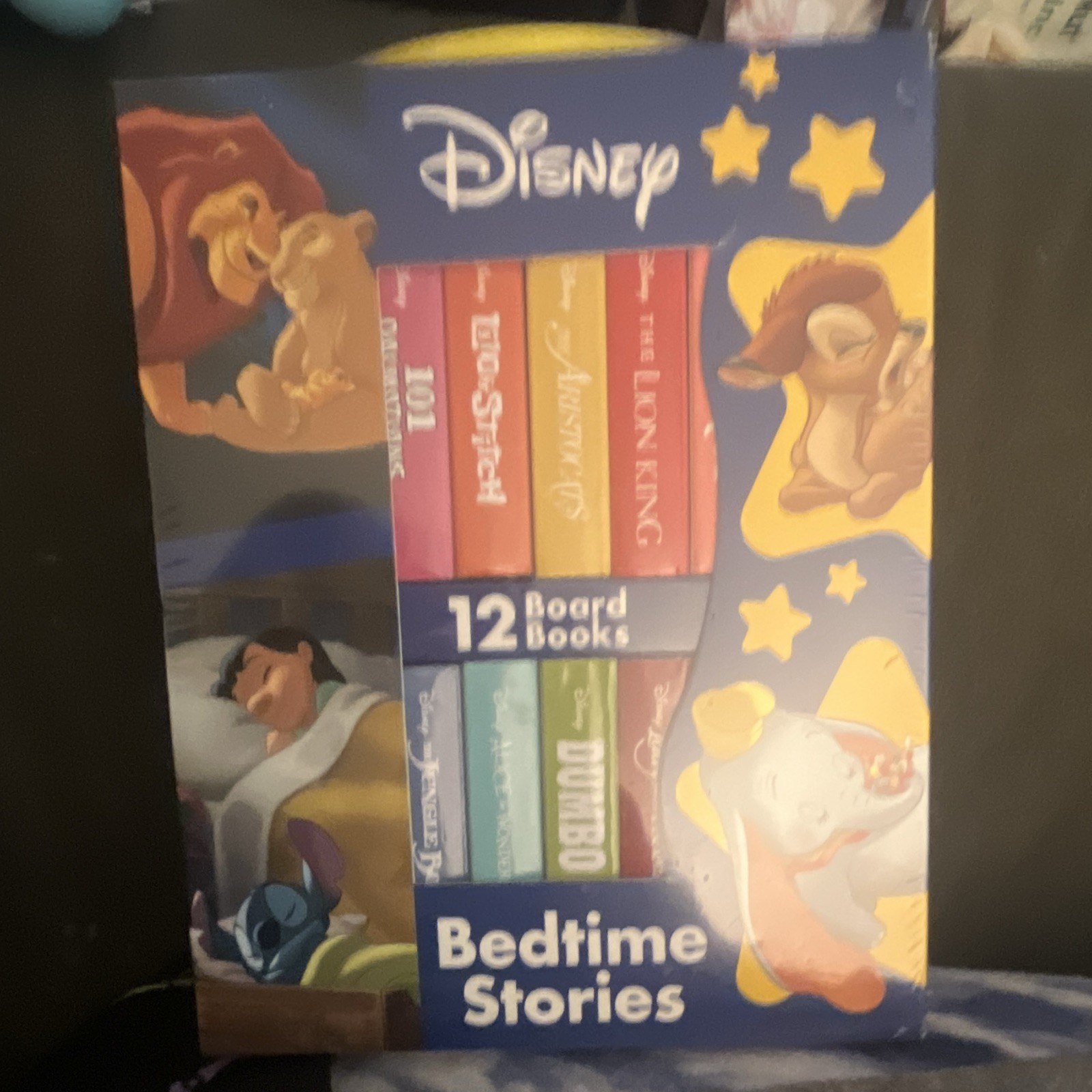 Disney Bedtime Stories 12 Board Books Set - Disney Franchise Bedtime Theme