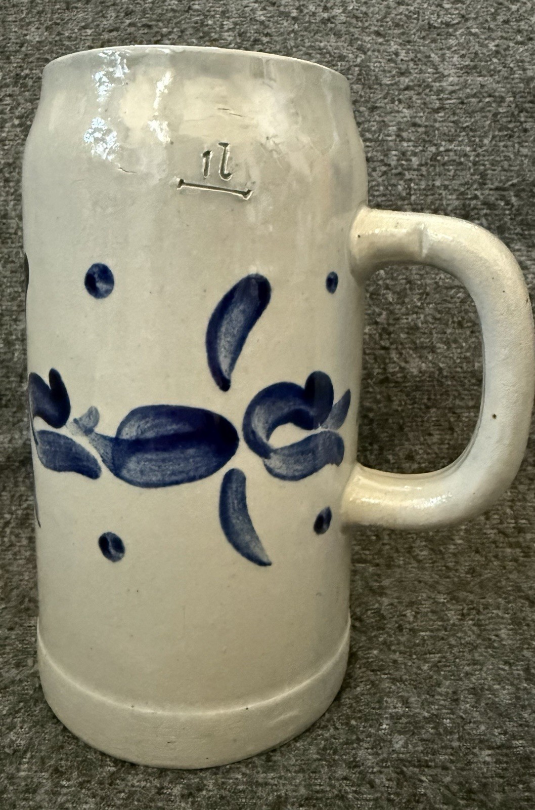 Vtg Handcrafted, Salt Glazed, “Schilz” Beer Stein, 1 L, Made In West Germany Vtg Handcrafted, Salt Glazed, “Schilz” Beer Stein, 1 L, Made In West Germany