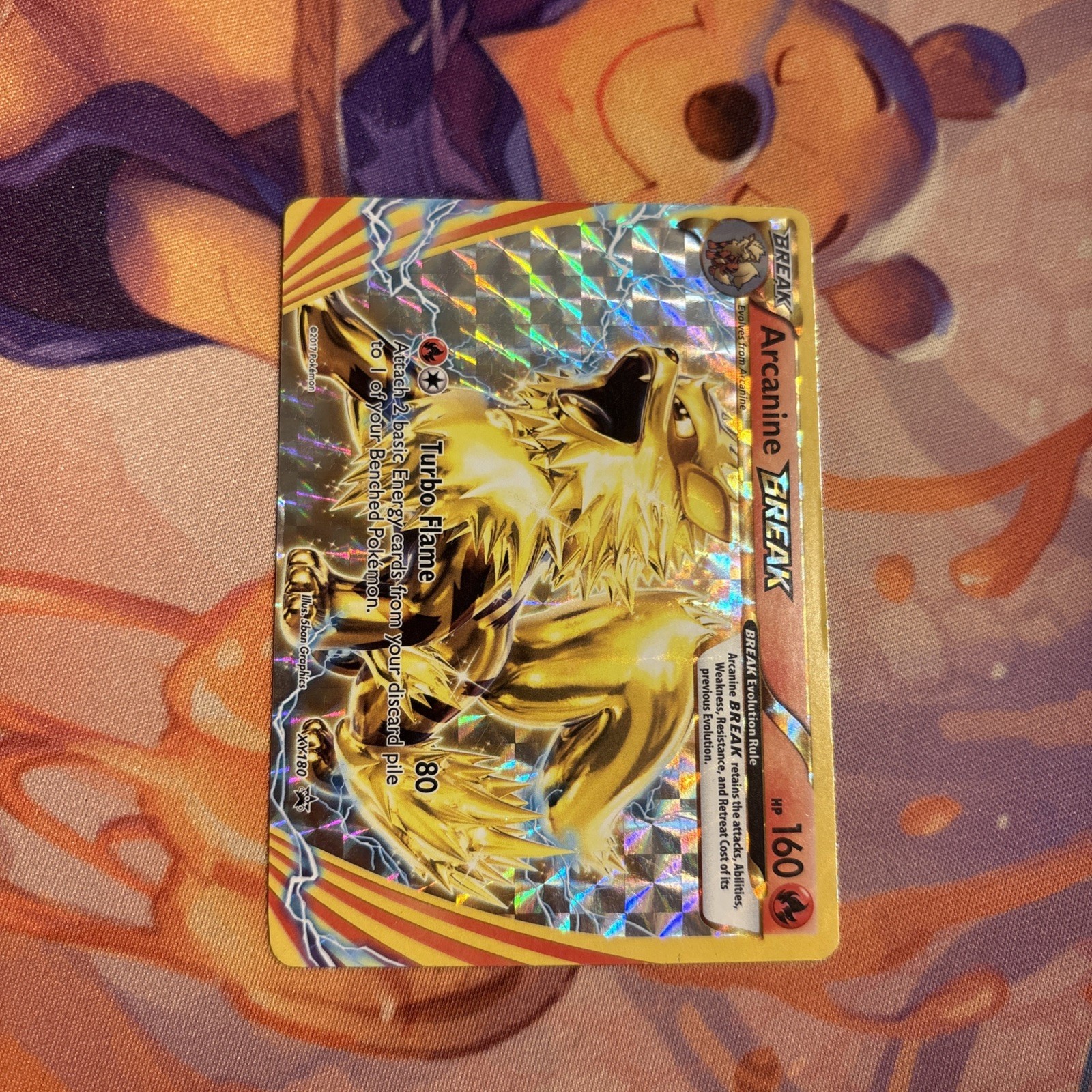 Pokemon TCG Arcanine Break XY180 Holo Black Star Promo Card 2017