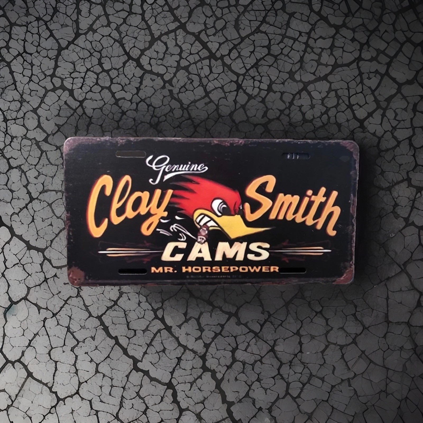 Rare Clay Smith Mr Horsepower Retro Brushed Style Hot Rod Novelty License Plate Rare Clay Smith Mr Horsepower Retro Brushed Style Hot Rod Novelty License Plate