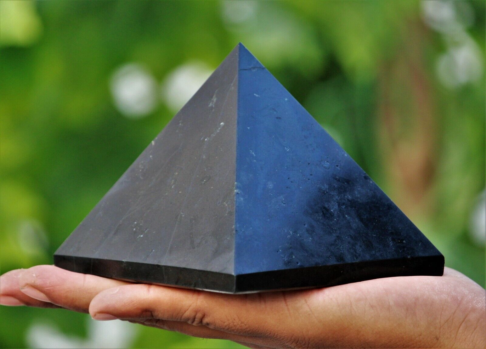 Large 100MM Black Tourmaline Crystal Metaphysical Chakra Healing Stone Pyramid