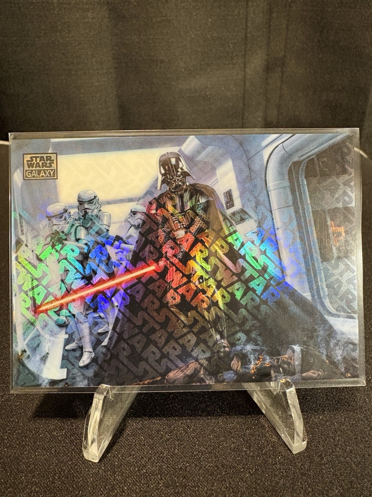 2026 Topps Chrome Star Wars Galaxy #12 The Dark Lord Darth Vader Logofractor /77