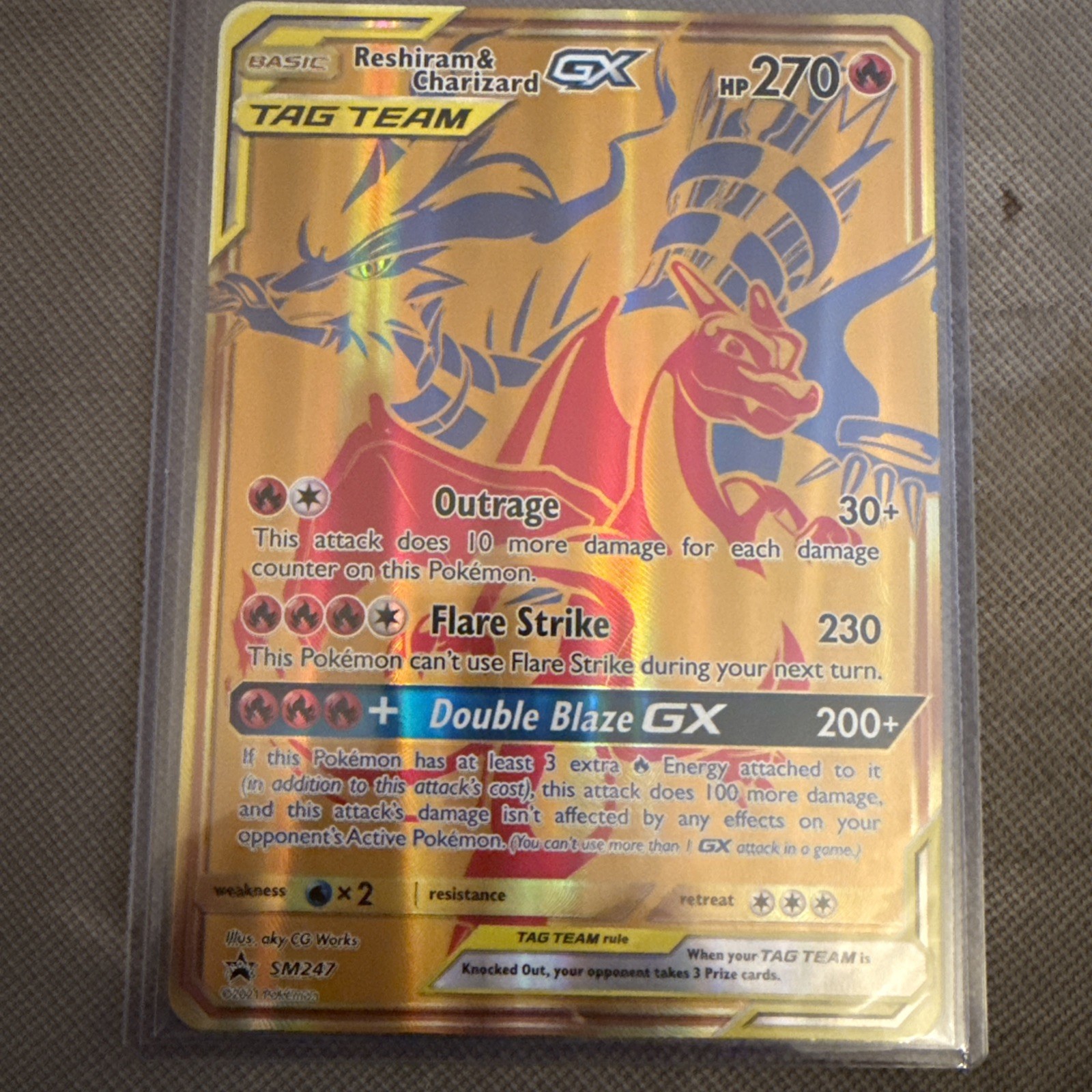Pokemon Reshiram and Charizard GX SM247 Promo Jumbo Card Pokemon Reshiram and Charizard GX SM247 Promo Jumbo Card