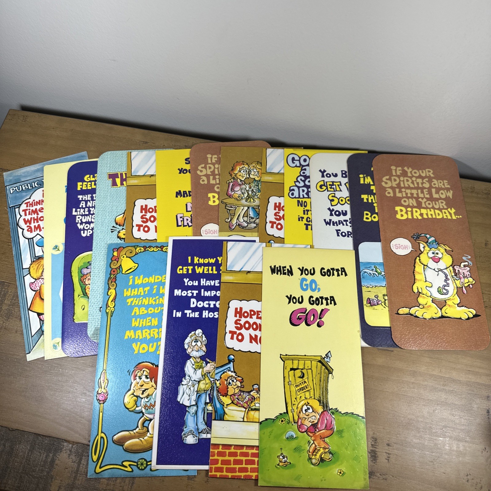 Vintage 1976 Mark I Inc Greeting Card Lot 17 Funny Birthday Get Well NOS