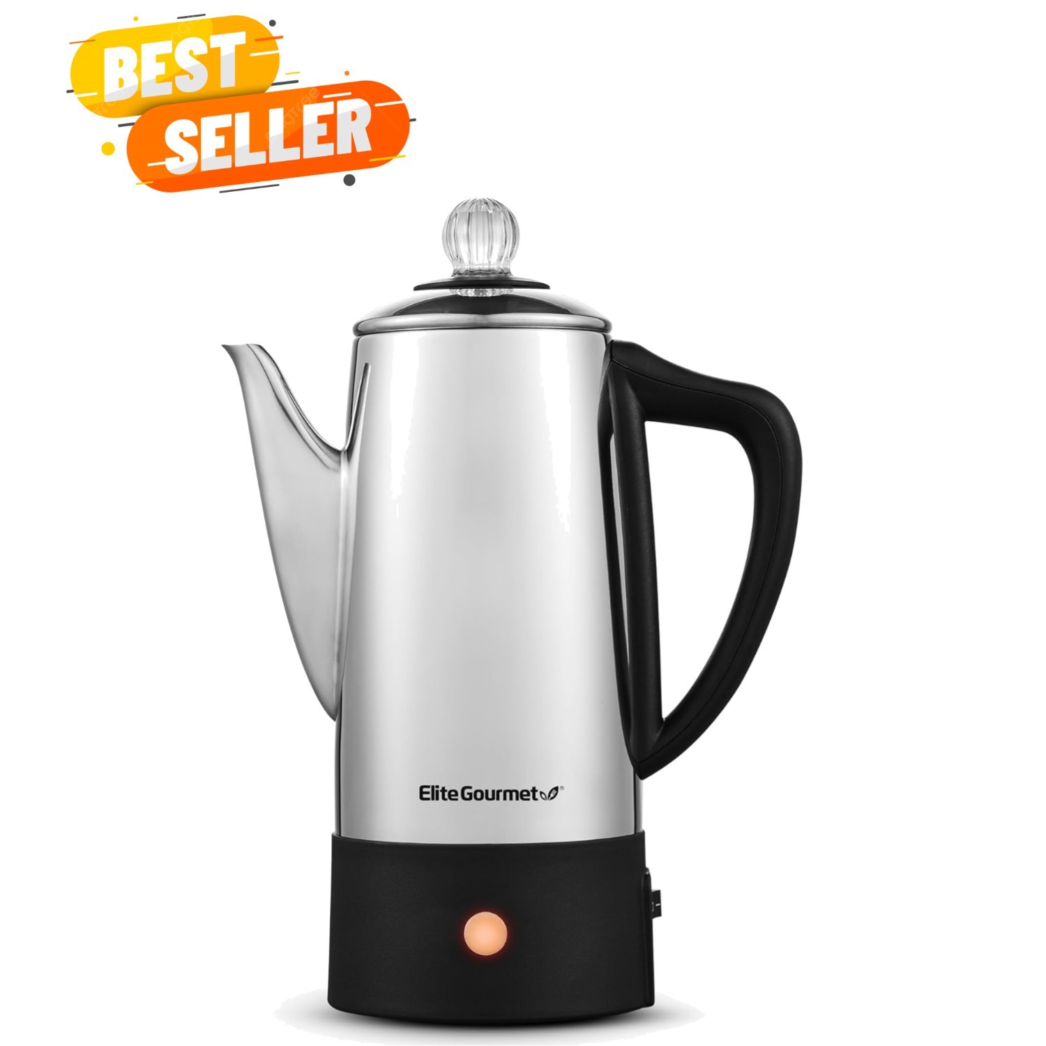 Versatile 6-Cup Coffee Percolator with Clear Brew Progress & Dishwashable Parts