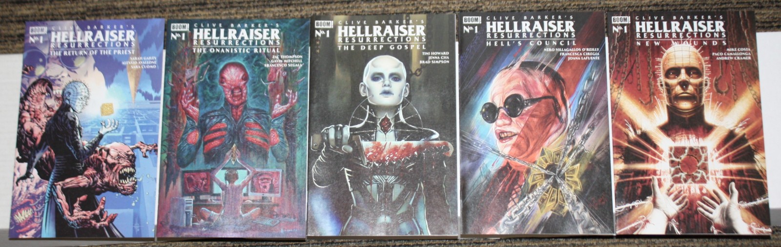 BOOM Hellraiser Resurrections COMPLETE SET of FIVE ONE SHOTS - ALL 1sts, ALL As