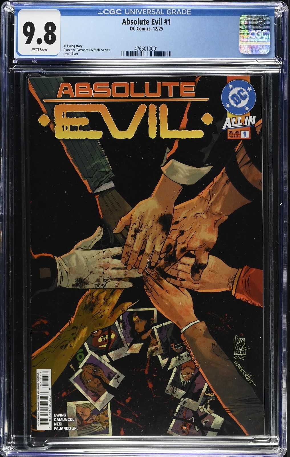 Absolute Evil #1 CGC 9.8 Cover A Camuncoli Ewing 1st Print AB Green Arrow 1st Absolute Evil #1 CGC 9.8 Cover A Camuncoli Ewing 1st Print AB Green Arrow 1st