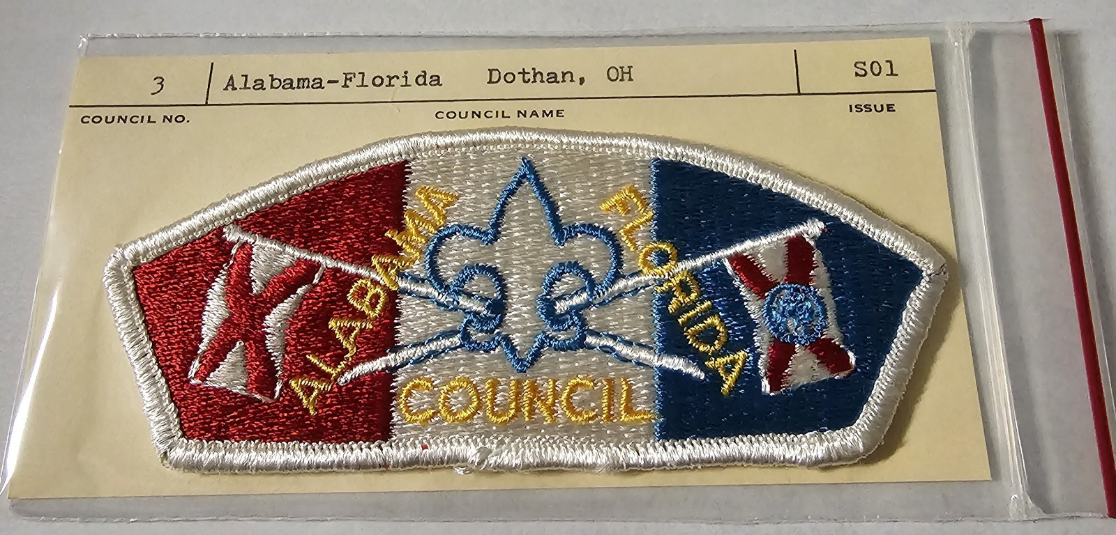 Alabama Florida Council BSA, CSP S01, first issue, Collectors Mint Patch Alabama Florida Council BSA, CSP S01, first issue, Collectors Mint Patch