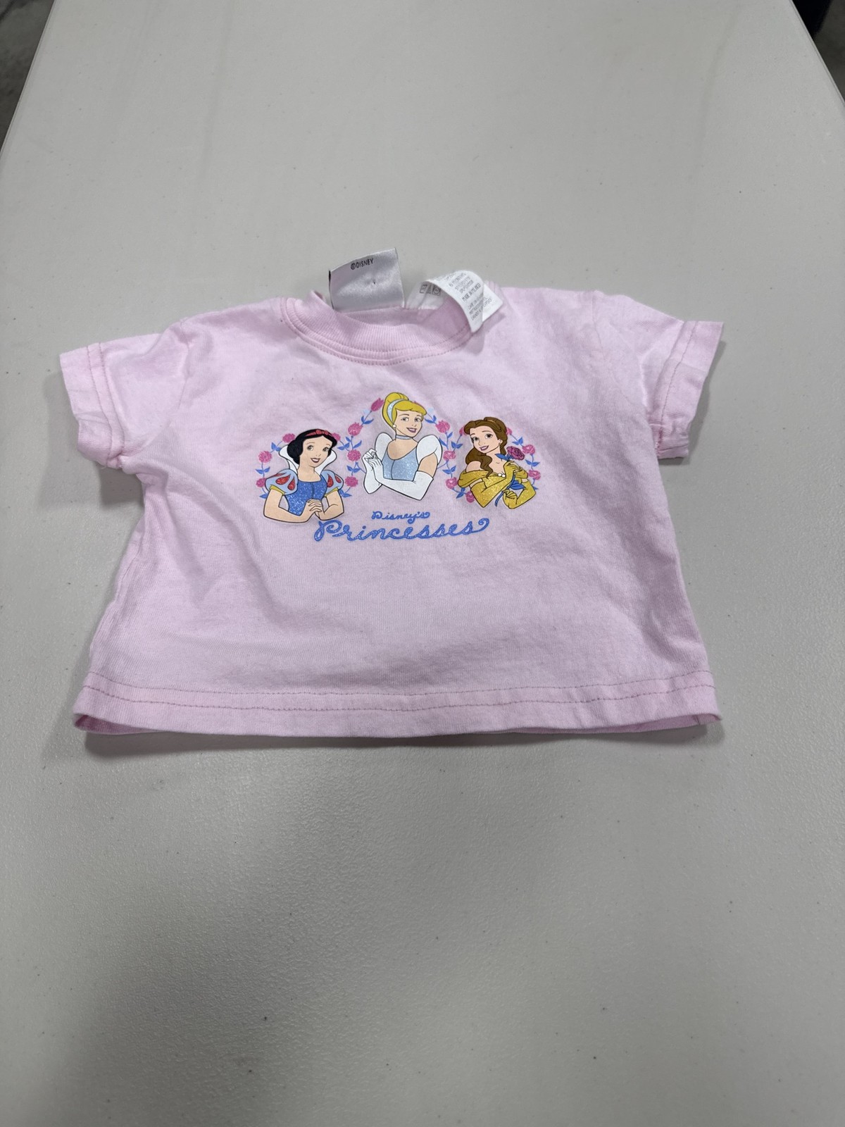 Vintage Disney Store Disney's Princesses Snow White Cinderella Belle Baby Tee