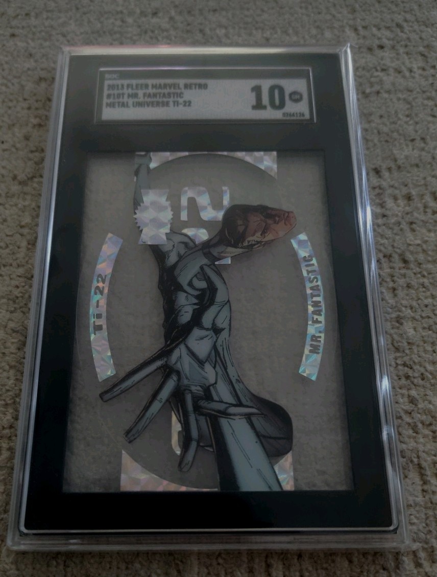 Marvel Fleer 2013 Retro Metal Universe TI 22 Mr. Fantastic #10T SGC 10 Gem Mint
