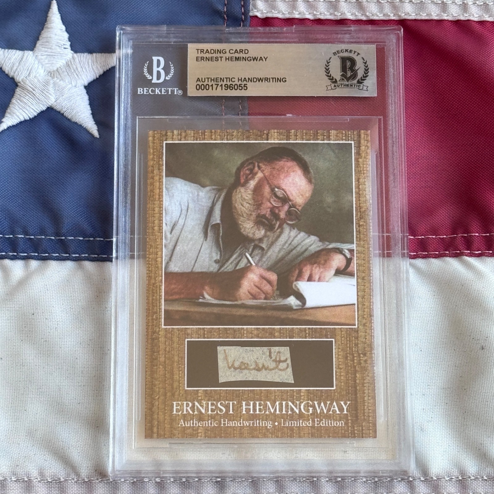 Ernest Hemingway Handwritten Word Cut from a Autograph Letter Signed Beckett BAS