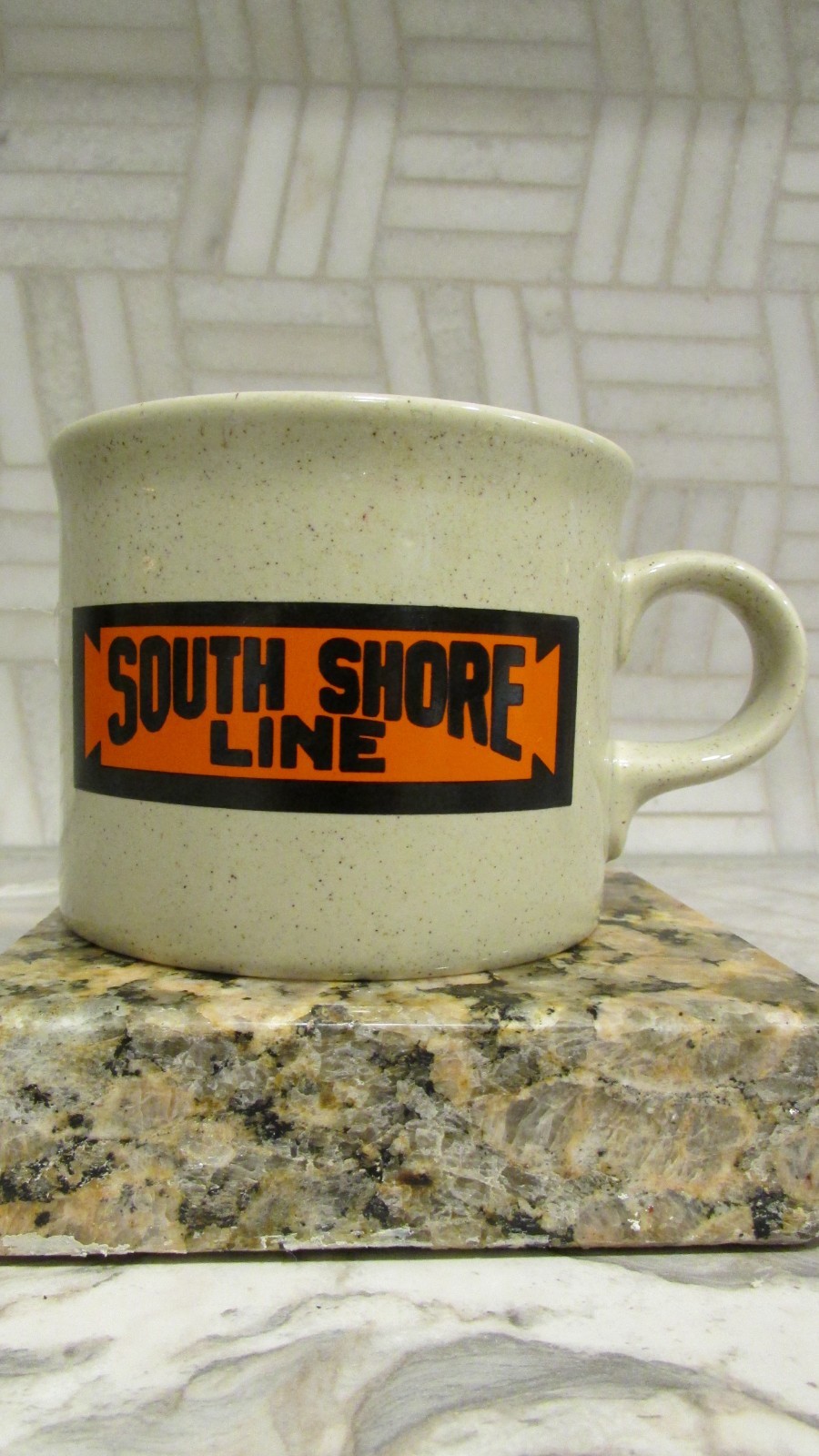 Vtg '87 South Shore Line Railroad Safety Award Train Crockery England Coffee Mug