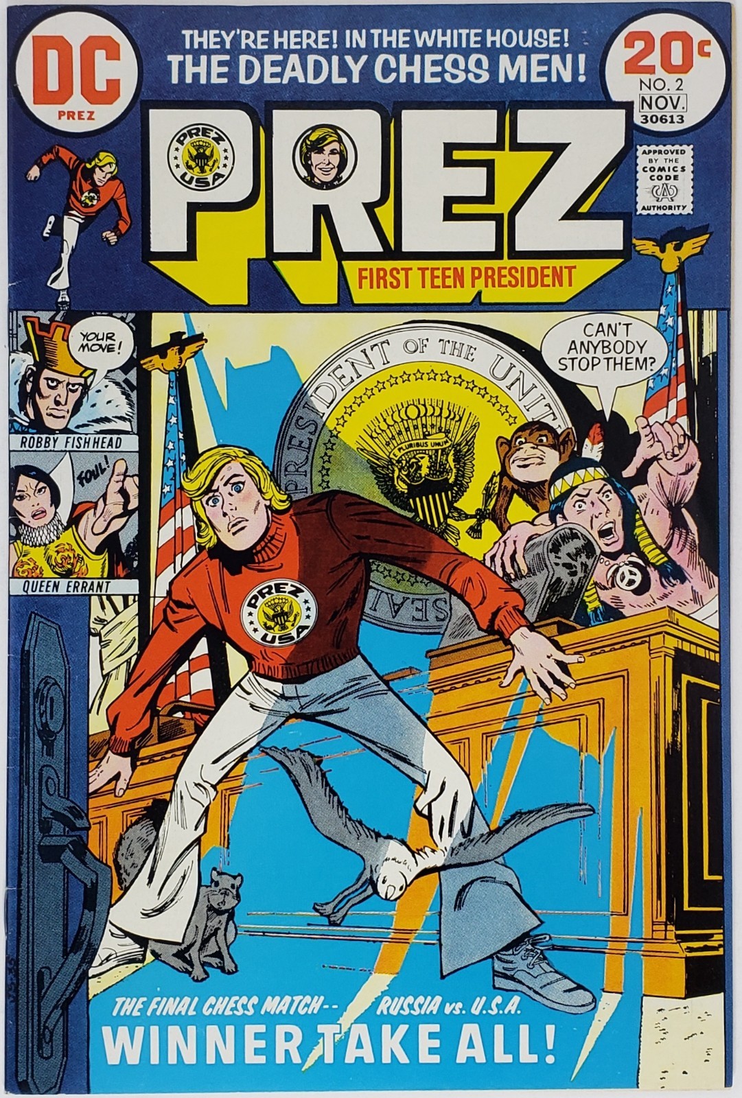 PREZ 2 DC Comics 1973 First Teen President of the USA JOE SIMON Counter Culture