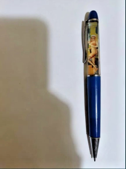 Naked Marilyn Monroe pen with a floating tip for striptease, 1950, USSR Naked Marilyn Monroe pen with a floating tip for striptease, 1950, USSR