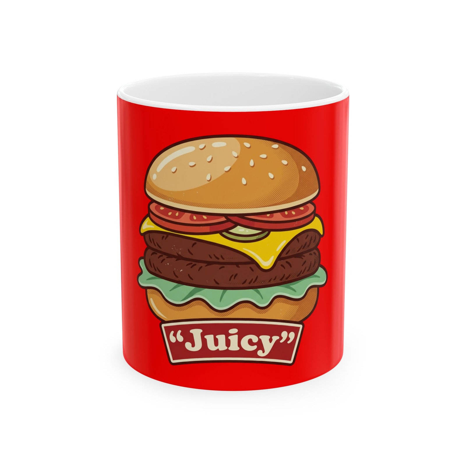 Juicy Cheeseburger Ceramic Mug | Foodie Coffee Tea Cup
