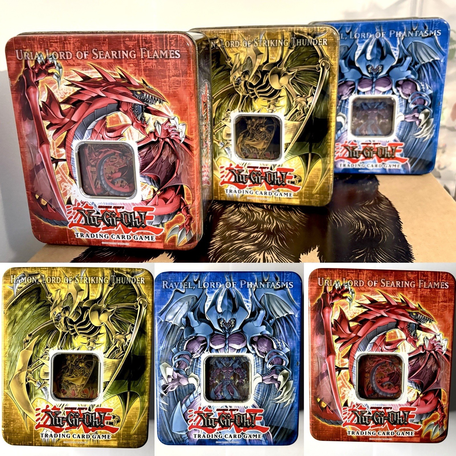 Yu-Gi-Oh Uria, Hamon and Raviel - 2006 Collector\'s Tin set - CT03 - NM x3 Yu-Gi-Oh Uria, Hamon and Raviel - 2006 Collector\'s Tin set - CT03 - NM x3
