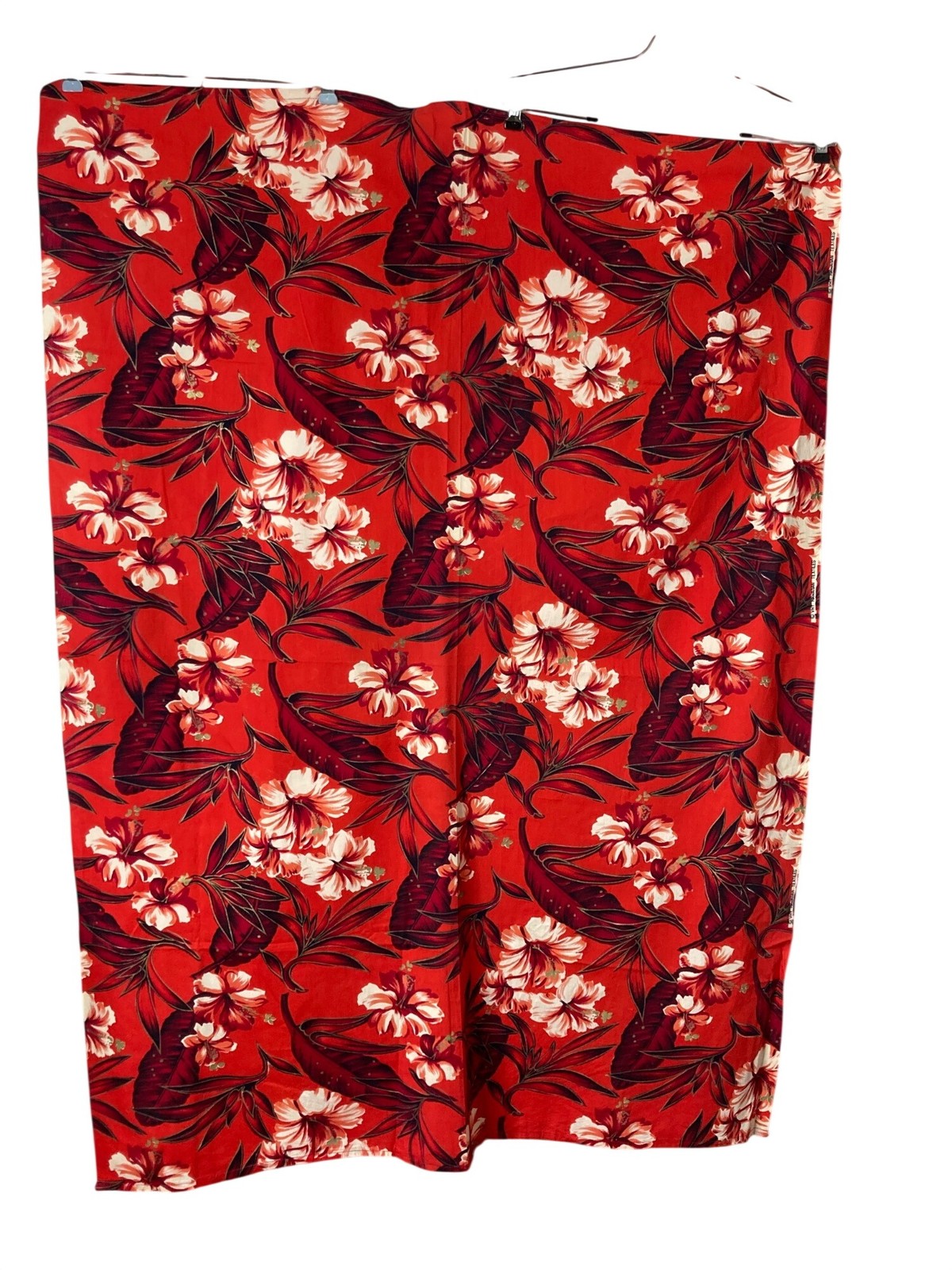 Vintage Red Hawaiian Floral Fabric VHY Hawaiian Textiles Cotton 36 Vintage Red Hawaiian Floral Fabric VHY Hawaiian Textiles Cotton 36