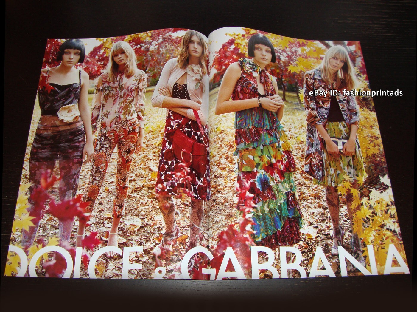 vintage DOLCE & GABBANA 2-Page PRINT AD Spring 2004 STAM Stegner VOLODINA Meisel