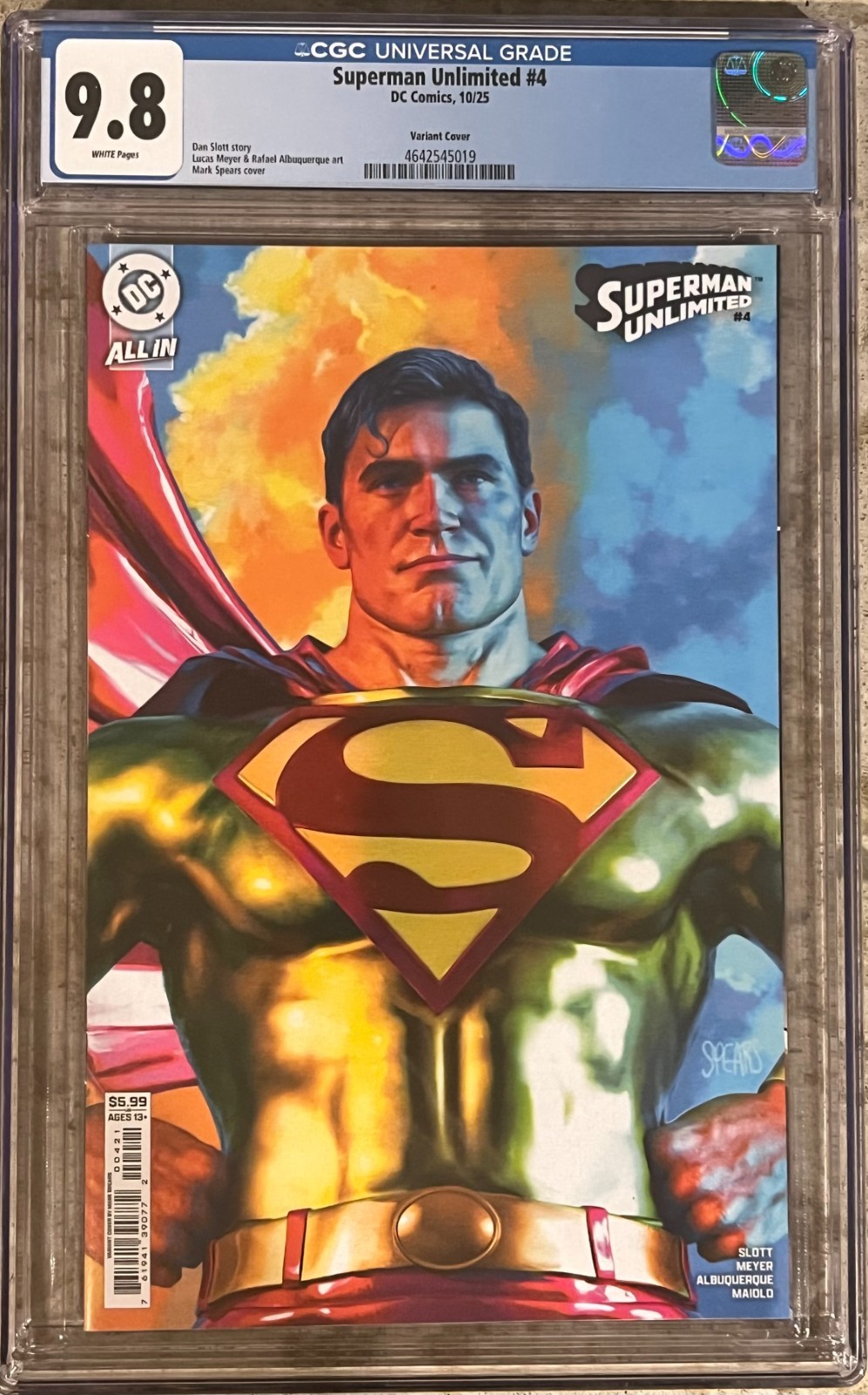 Superman Unlimited #4 DC Comics 2025 Variant Cover CGC 9.8