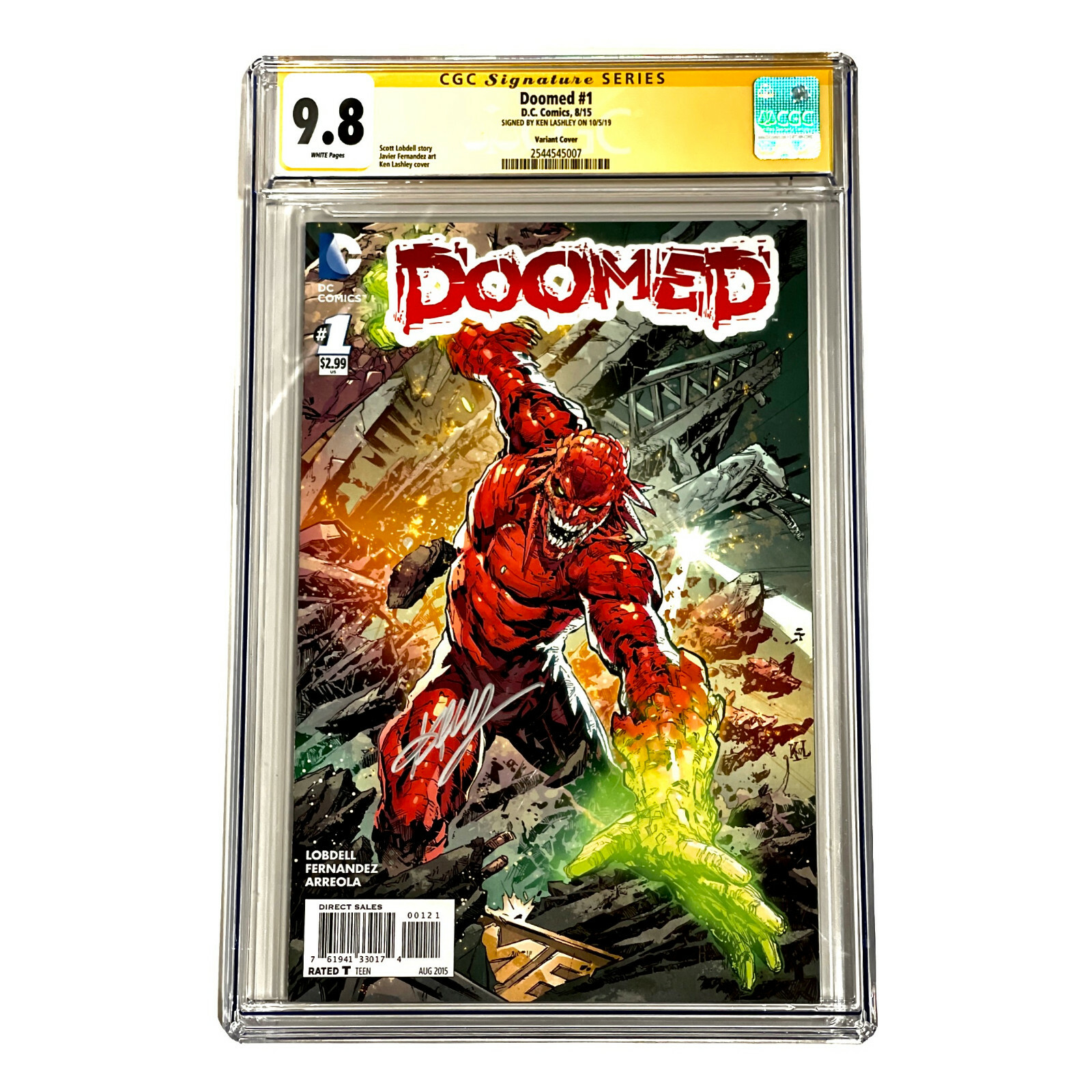 Doomed #1 CGC 9.8 SS Signed Ken Lashley Variant Cover RARE - AMAZING PIECE Doomed #1 CGC 9.8 SS Signed Ken Lashley Variant Cover RARE - AMAZING PIECE