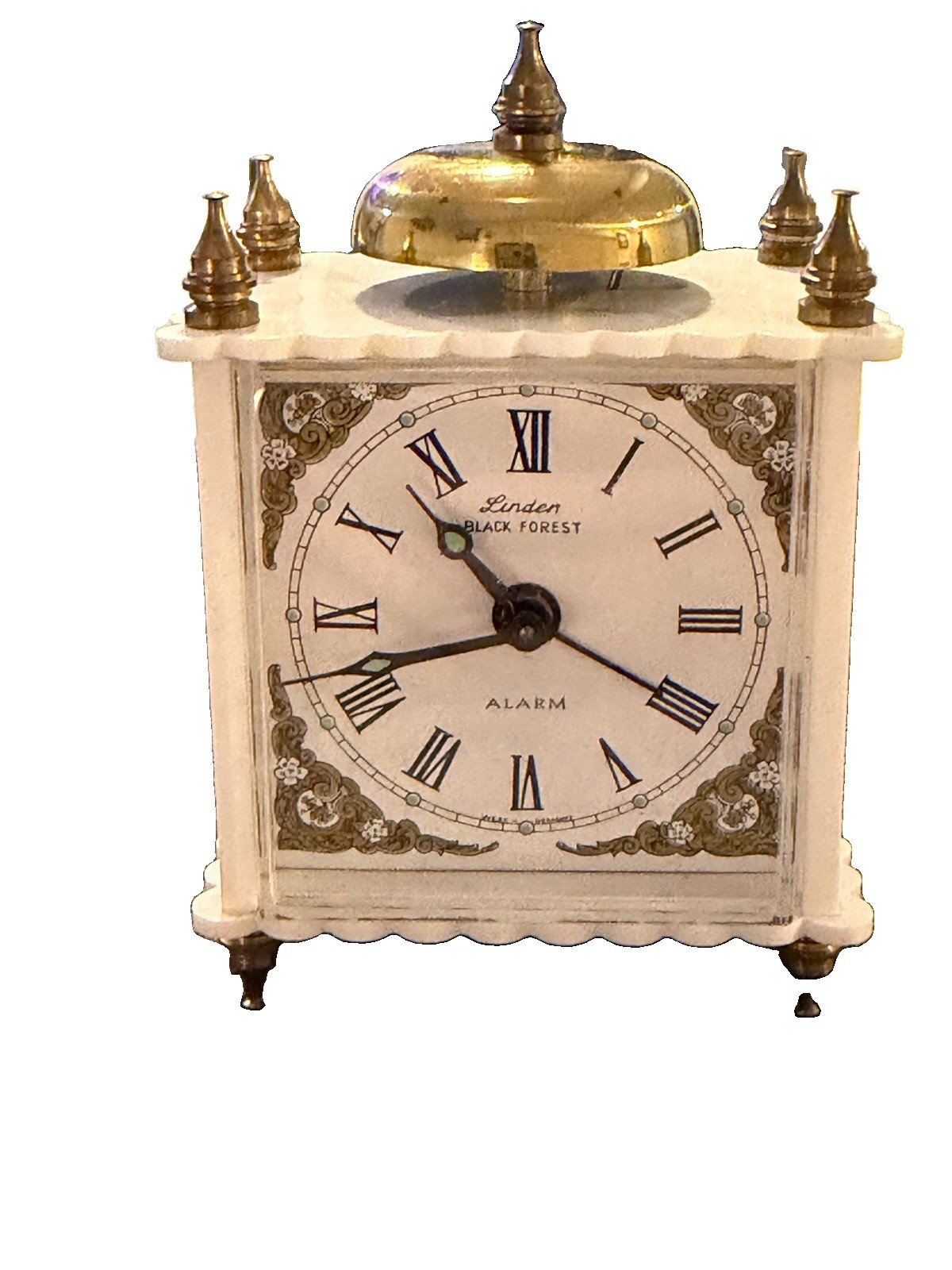 Vintage Linden Black Forest Alarm Clock Made In Germany Works