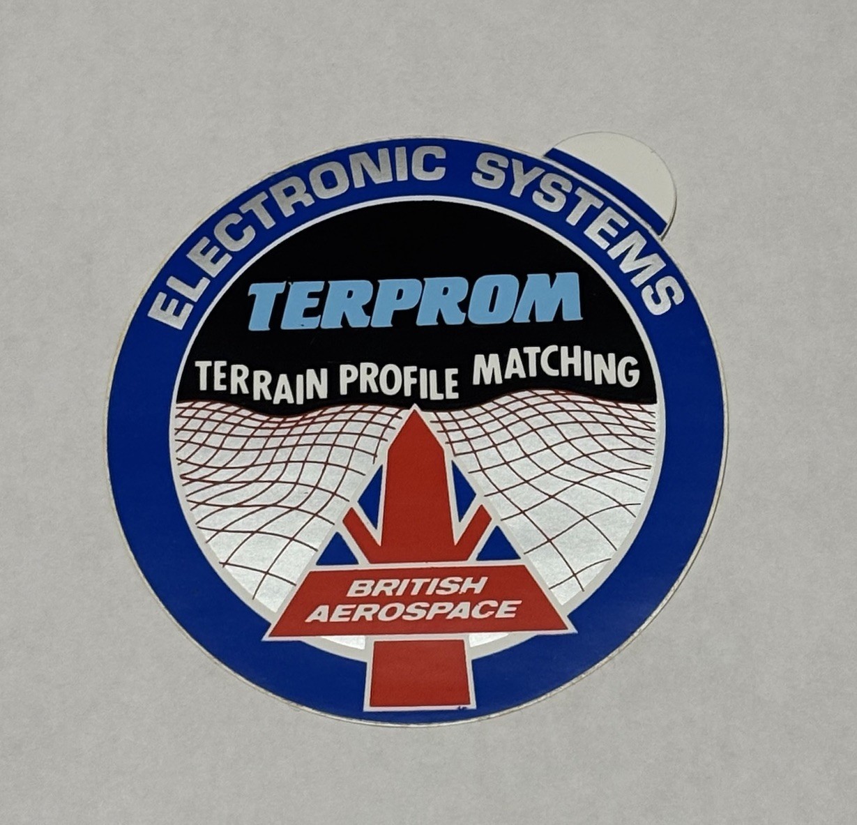 Vintage British Aerospace Electronic Systems Terprom Terrain Profile Sticker
