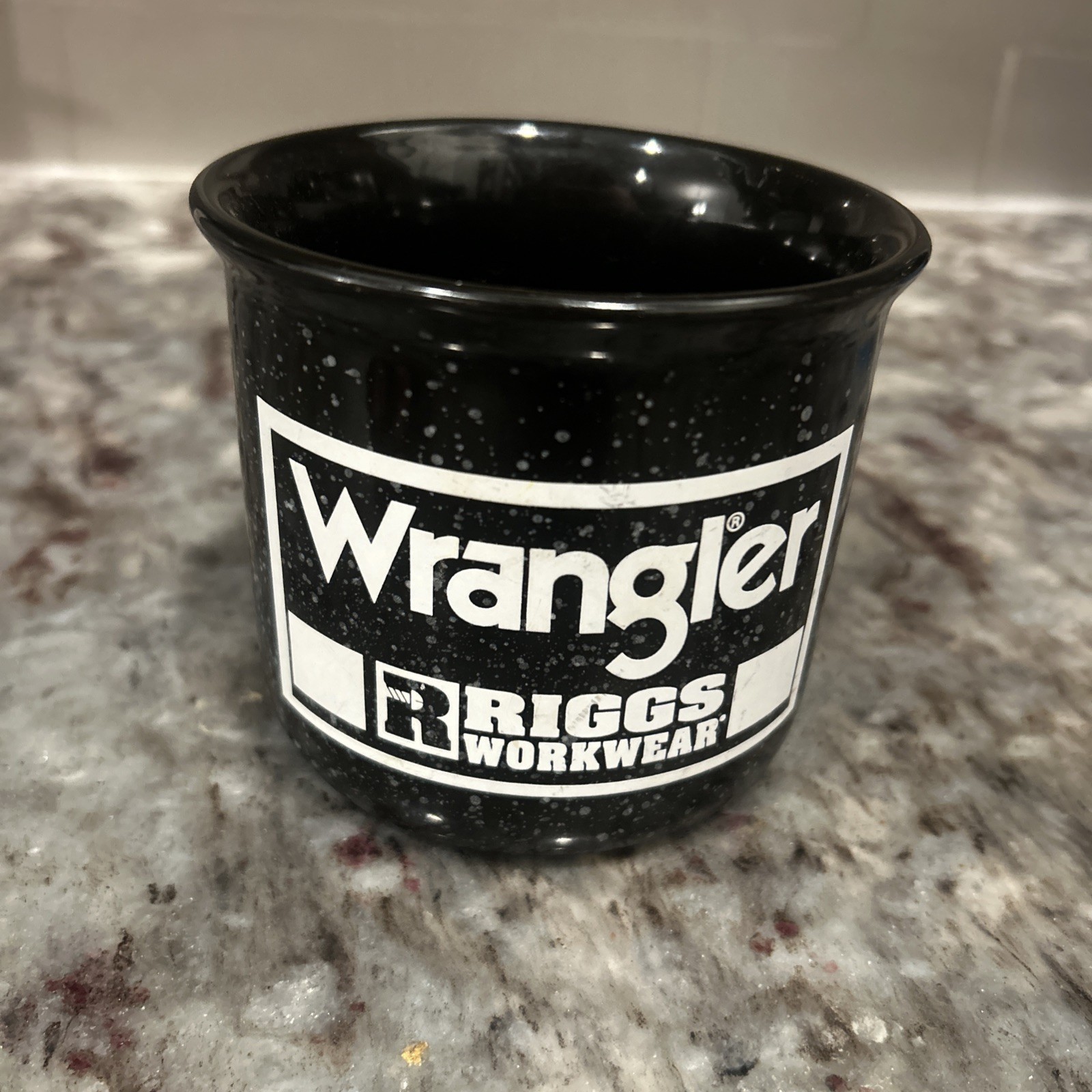 Wrangler Riggs Workwear New Black Speckled Ceramic Coffee Campfire Mug 12oz Wrangler Riggs Workwear New Black Speckled Ceramic Coffee Campfire Mug 12oz