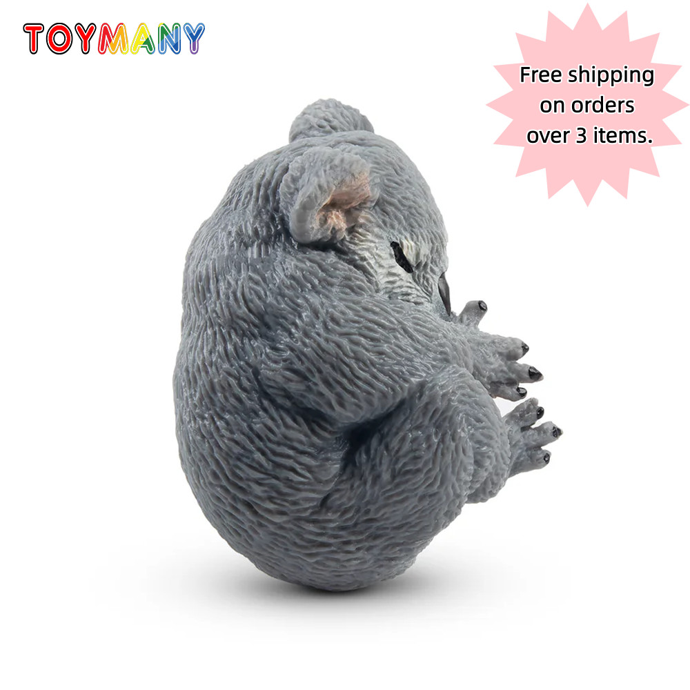 Toymany Simulation Sleeping Koala Wildlife Animal Model Toy Mini Figures Dolls