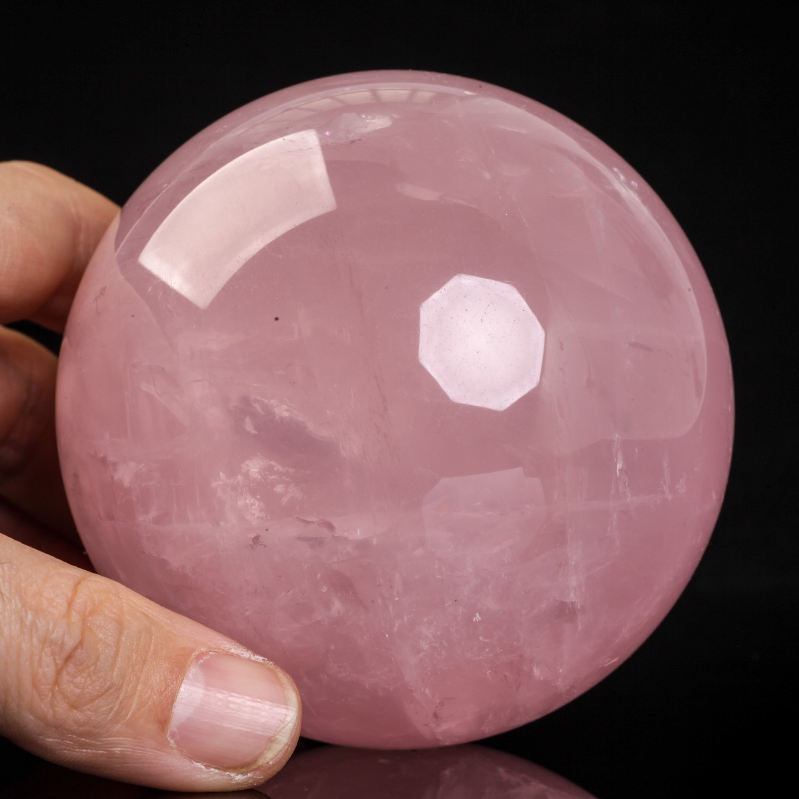755g 82mm Pink Rose Quartz Sphere Large Crystal Ball Natural Healing Stone Decor