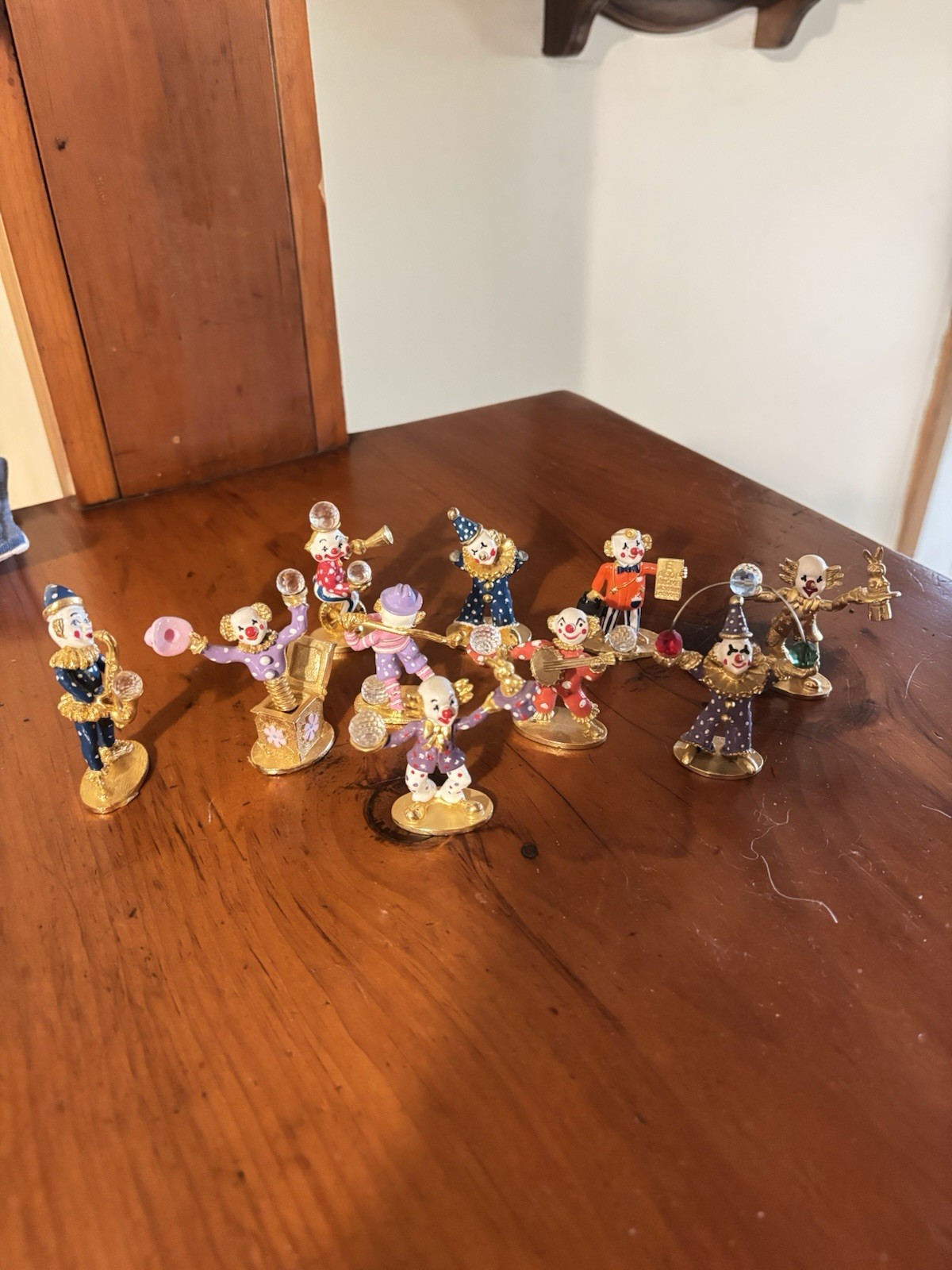 Vintage Spoontiques Pewter Hand-Painted Clown Figurines Lot of 10 1980's Vintage Spoontiques Pewter Hand-Painted Clown Figurines Lot of 10 1980's