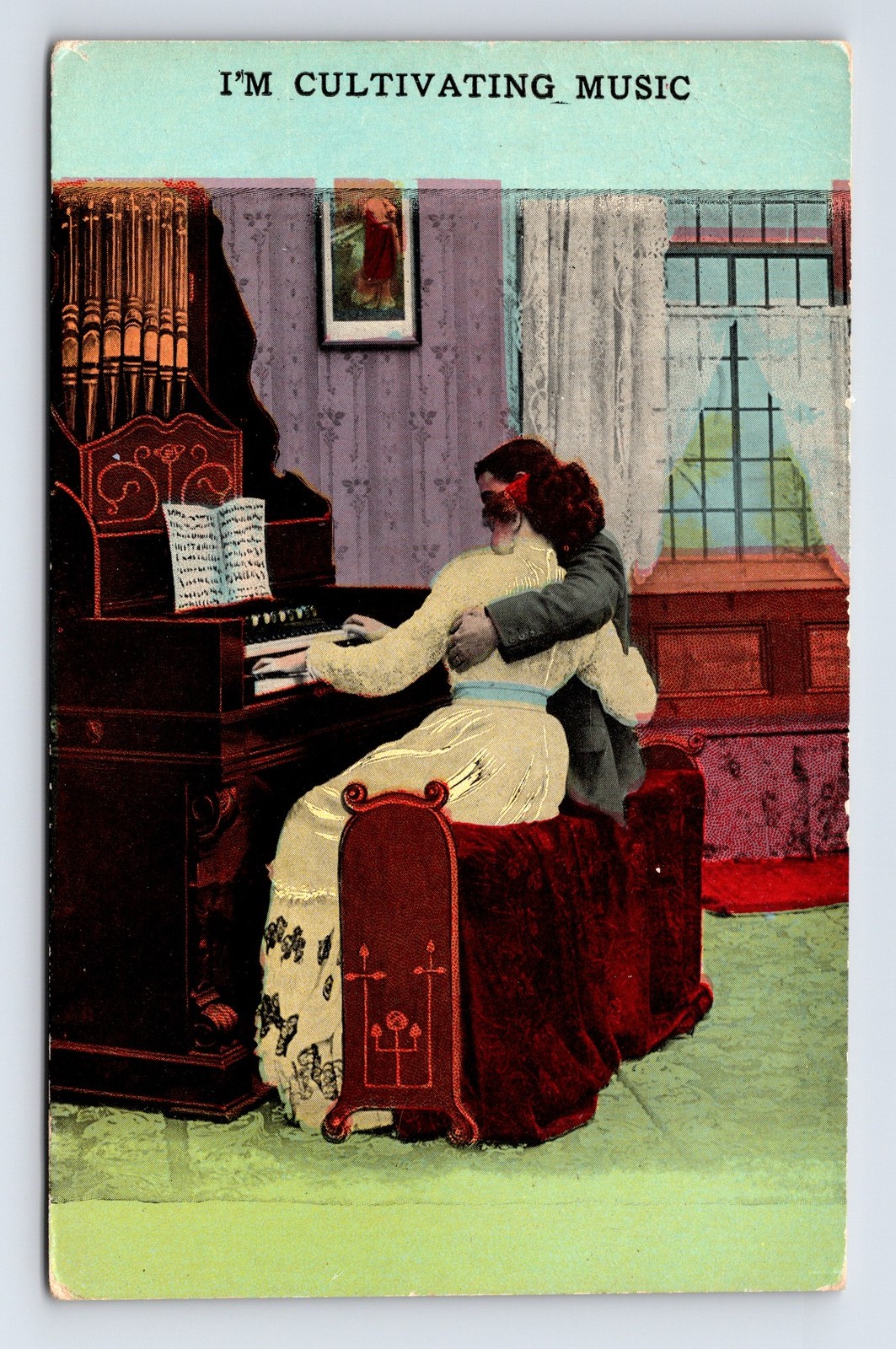 I'm Cultivating Music Romance Lovers Piano Holmfirth Bamforth Postcard I'm Cultivating Music Romance Lovers Piano Holmfirth Bamforth Postcard