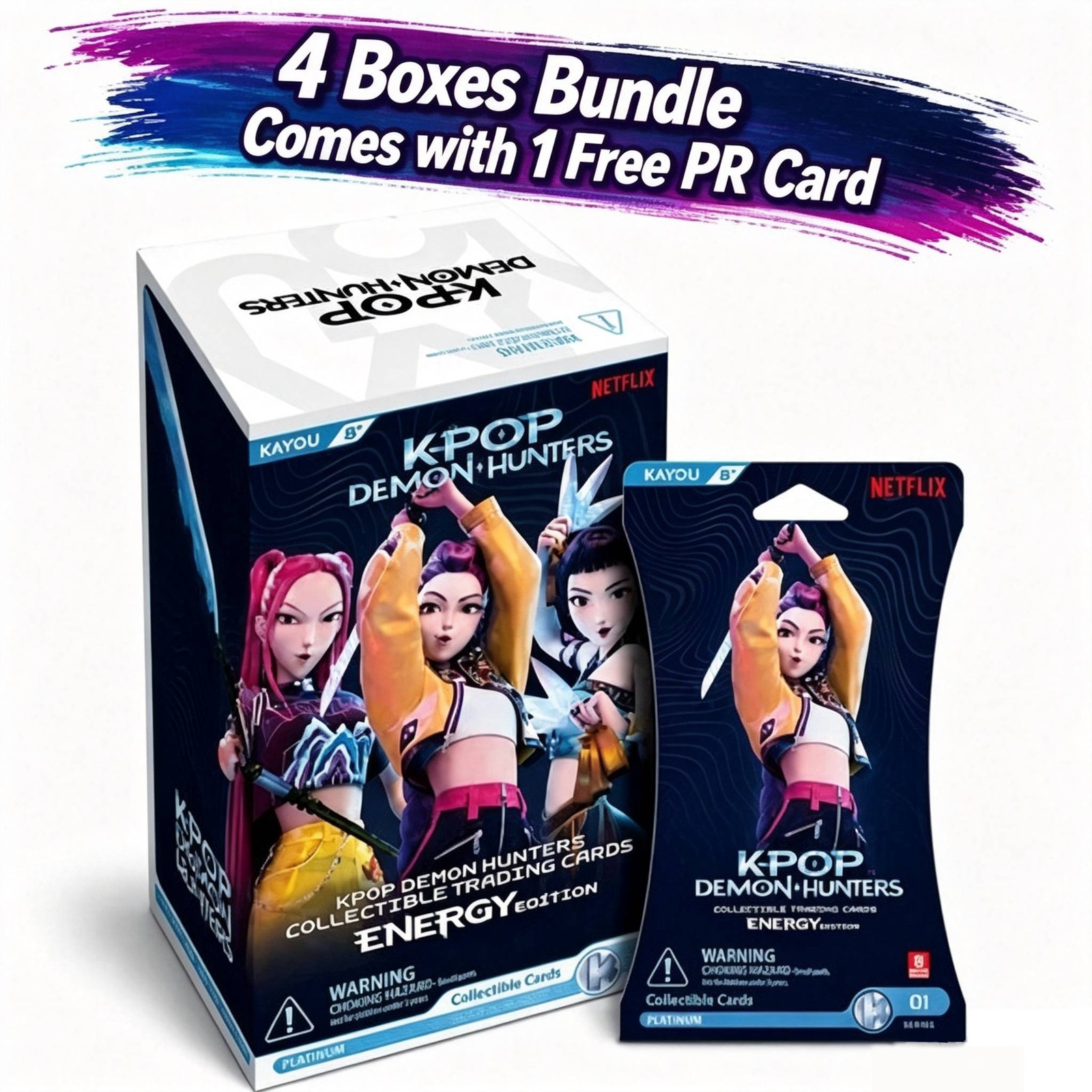 Kpop Demon Hunters: World Tour Collectible Cards Energy Edition Booster Box *4