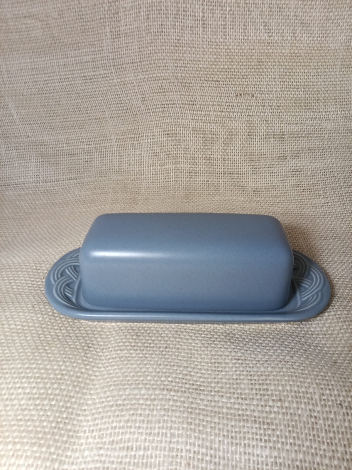 Vintage Pfaltzgraff Acadia Bay Blue Butter Dish