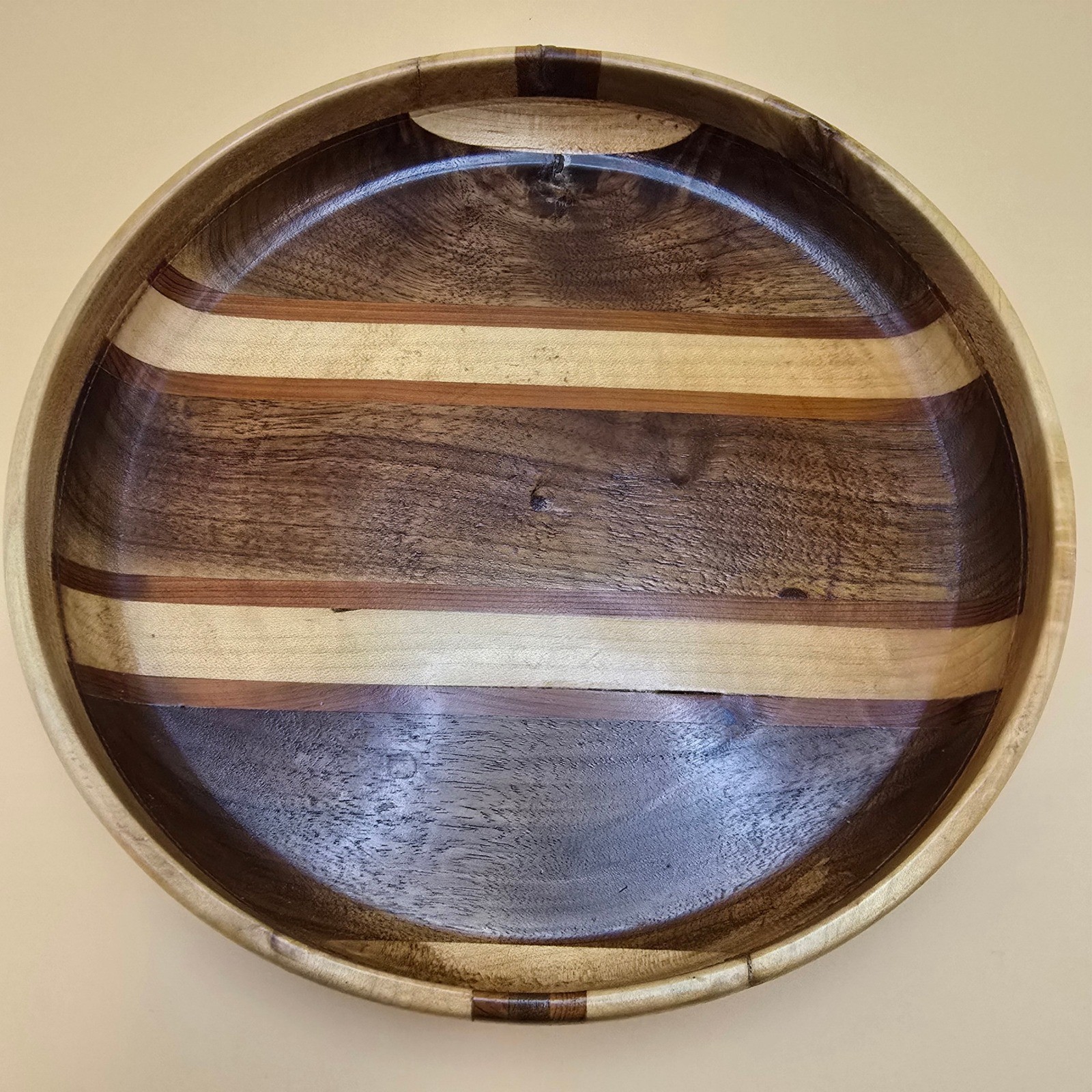 Handcrafted Segmented Wood Bowl Walnut Cherry Maple 2008 9\ Handcrafted Segmented Wood Bowl Walnut Cherry Maple 2008 9\