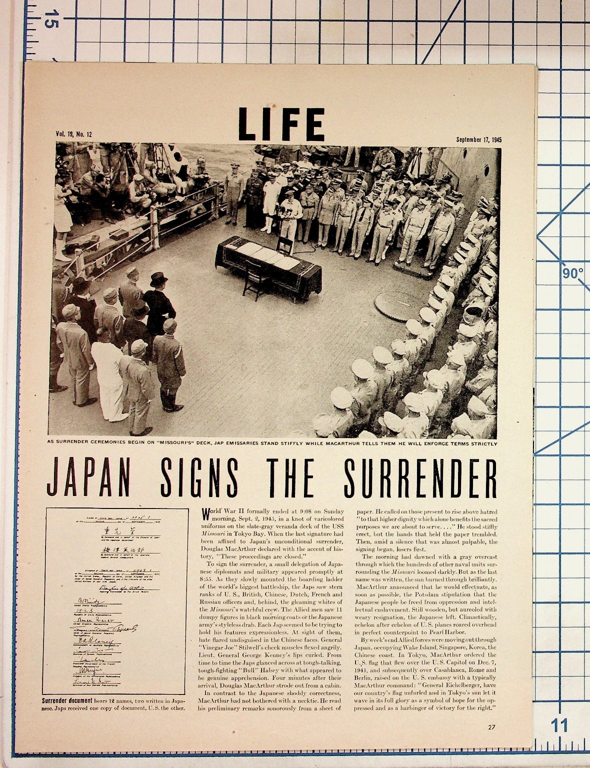 LIFE Magazine Sept 17 1945 Japan Surrender WWII End USS Missouri Hiroshima LIFE Magazine Sept 17 1945 Japan Surrender WWII End USS Missouri Hiroshima