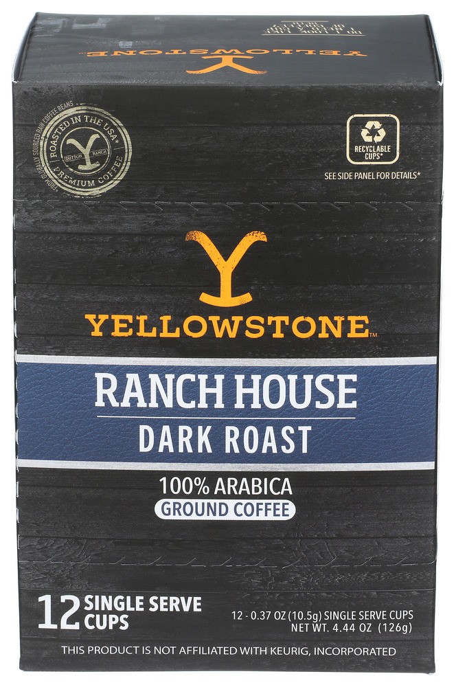 Yellowstone Coffee Pods Rnch Hs 12Pk Pack Of 3