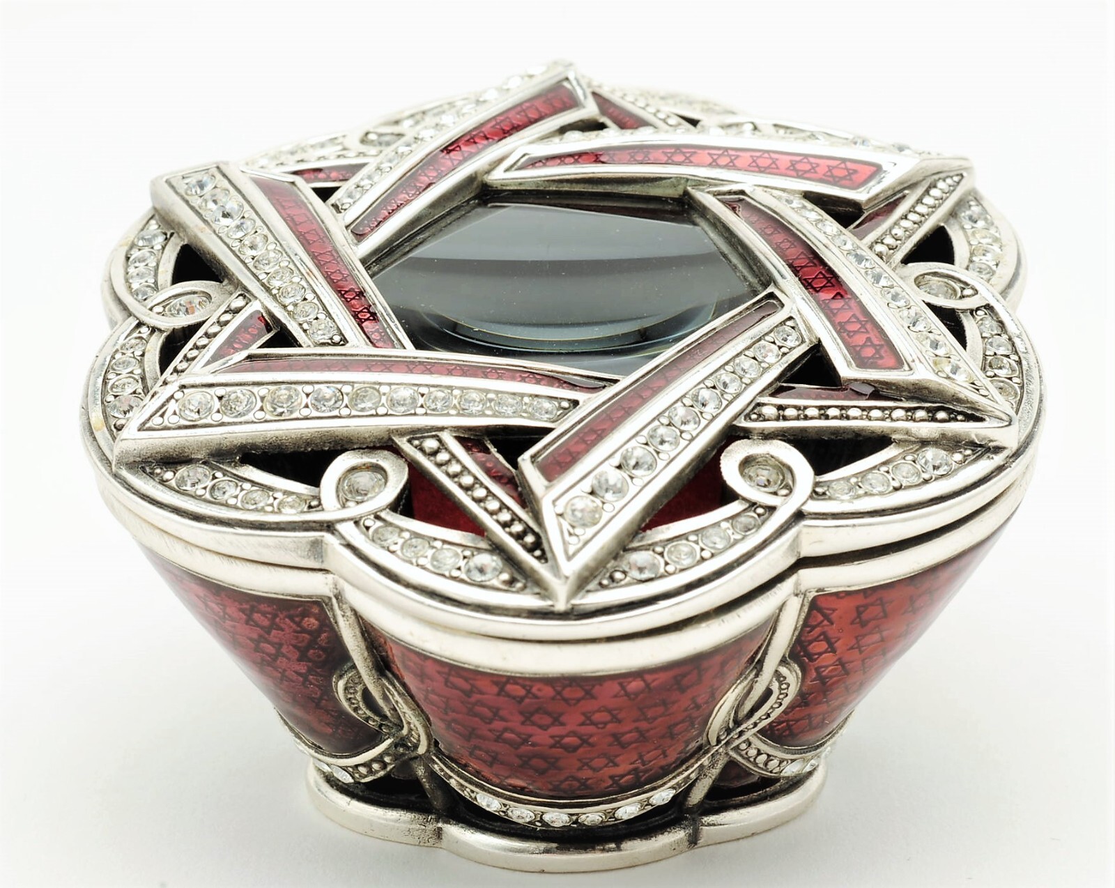 Star of David trinket box by Edgar Berebi  Hand Enameled w/Swarovski Crystals