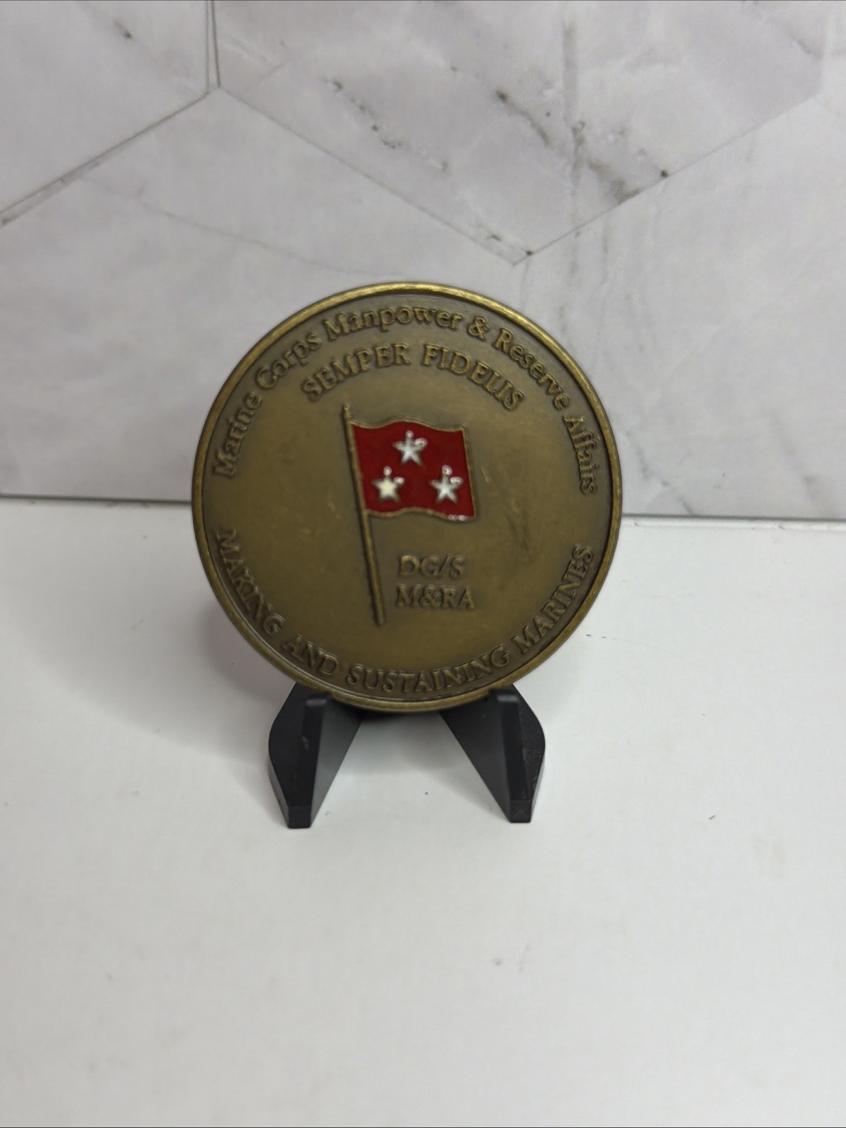VINTAGE NAVY/MARINE CORPS MANPOWER & RESERVE AFFAIRS CHALLENGE COIN 3 STAR VINTAGE NAVY/MARINE CORPS MANPOWER & RESERVE AFFAIRS CHALLENGE COIN 3 STAR