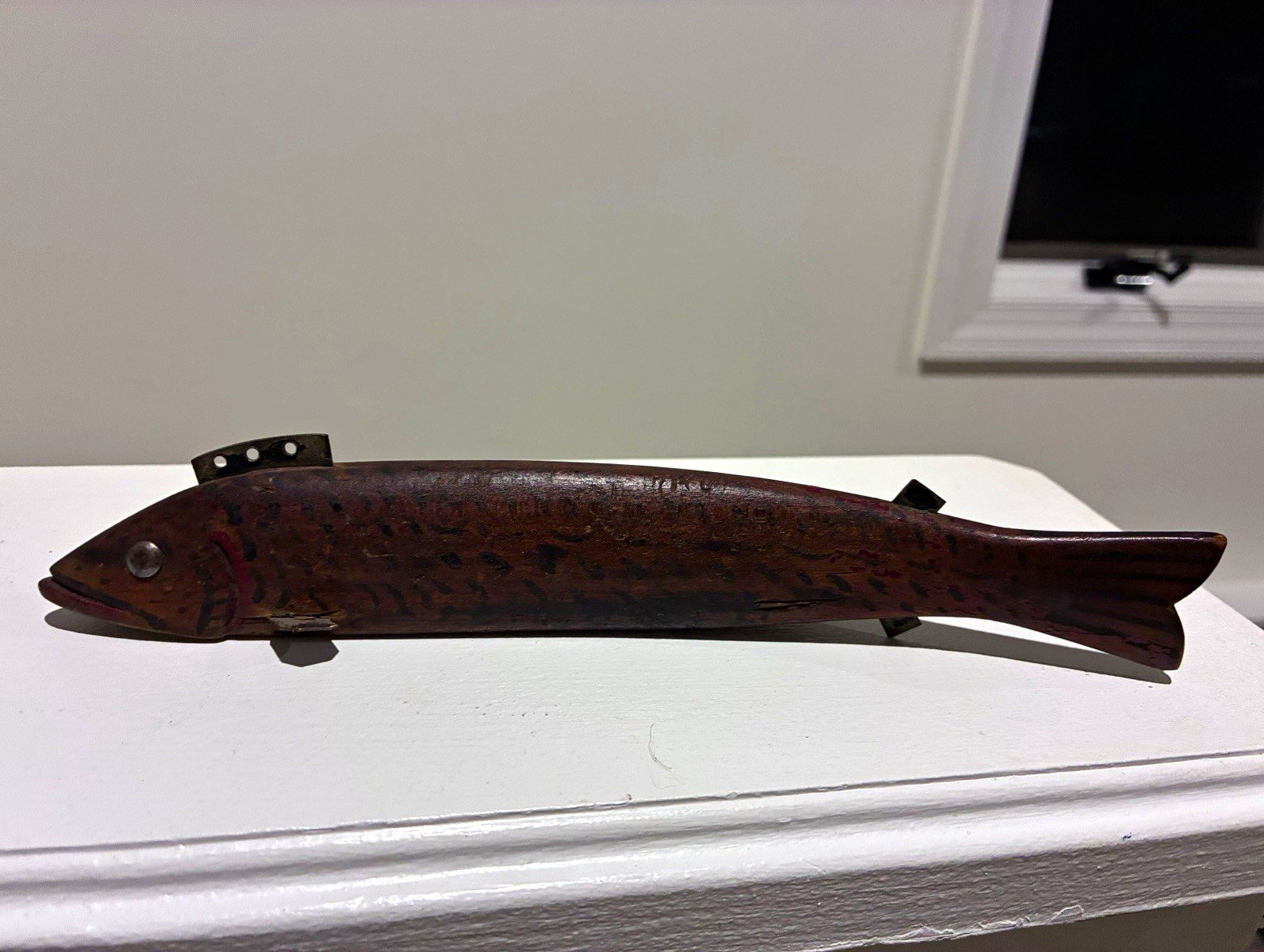 Authentic Oscar Peterson Fish Decoy 9” Trout - Verified Guyette & Deeter Folk Ar
