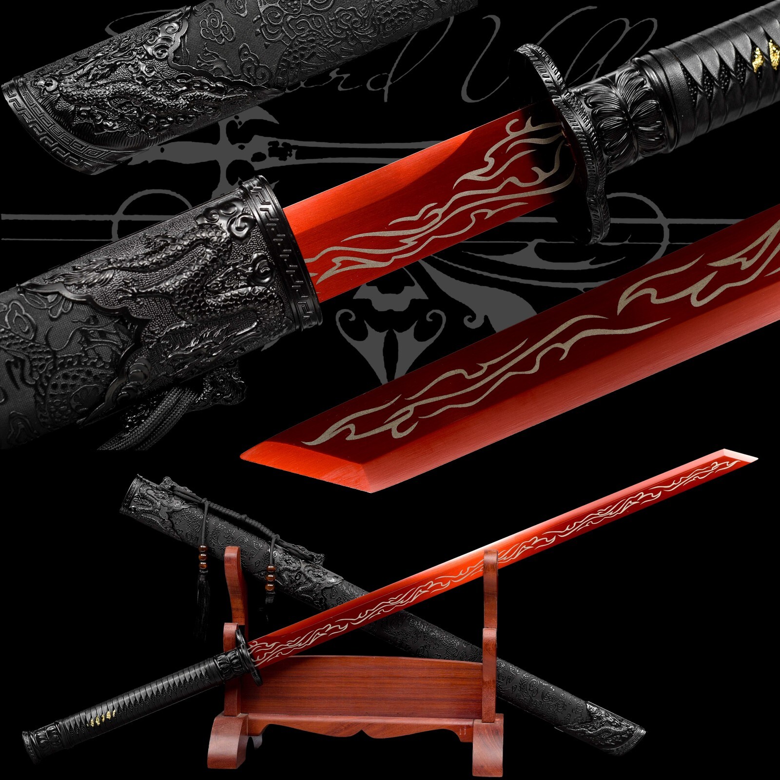 Handmade Sword/Real Katana/Full Tang/Fighting Master/High Manganese Steel/Combat Handmade Sword/Real Katana/Full Tang/Fighting Master/High Manganese Steel/Combat