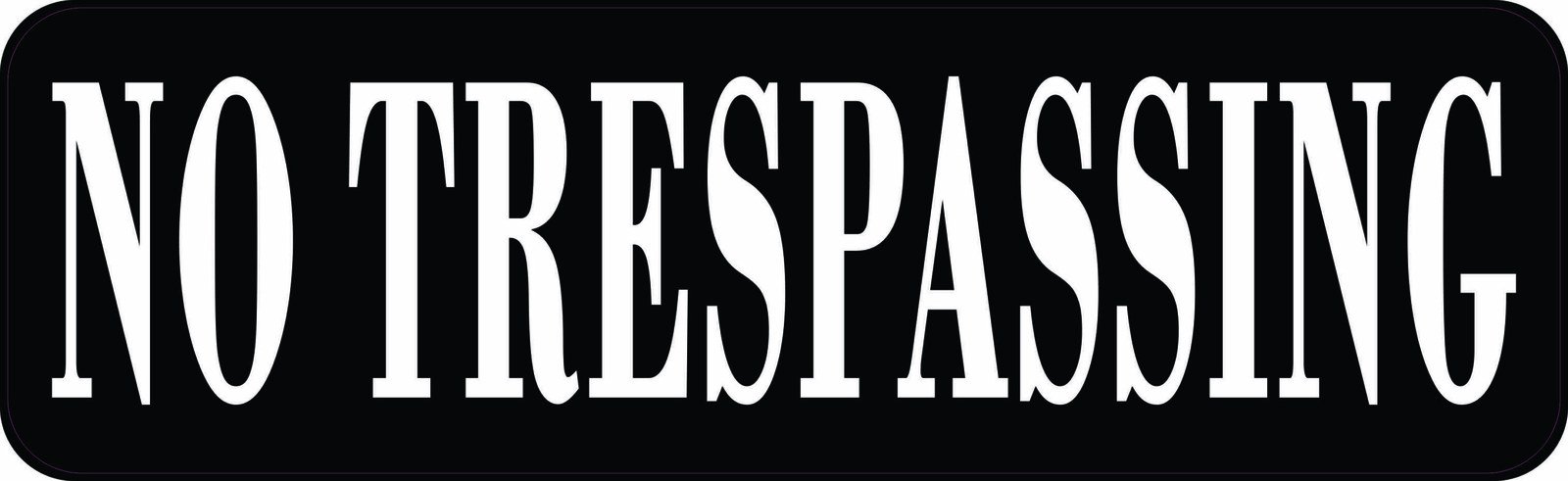 10in x 3in No Trespassing Vinyl Sticker Property Privacy Sign Business Decal