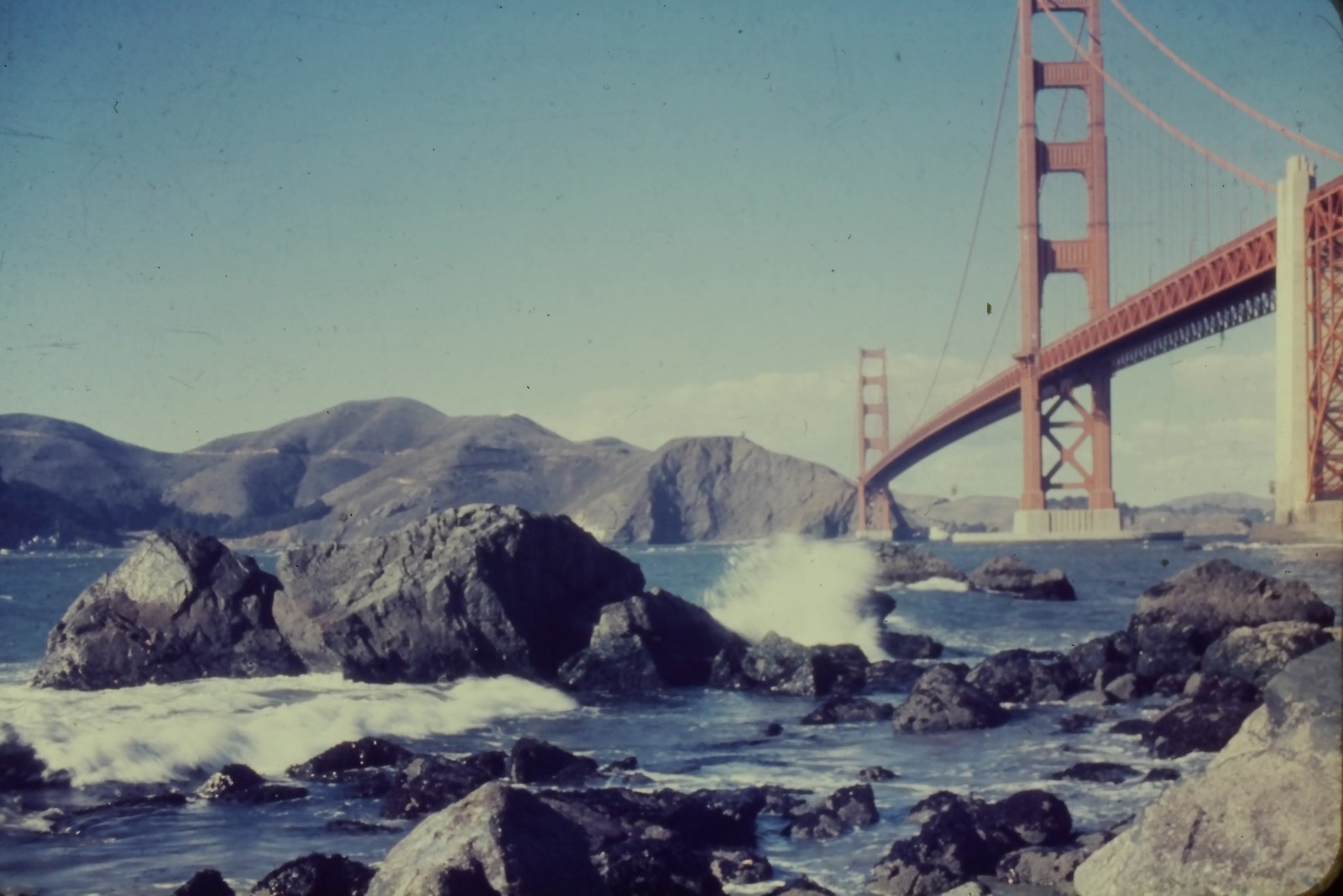 c1960\'s 35mm Slide Film, Golden Gate Bridge San Francisco California Water Ocean c1960\'s 35mm Slide Film, Golden Gate Bridge San Francisco California Water Ocean