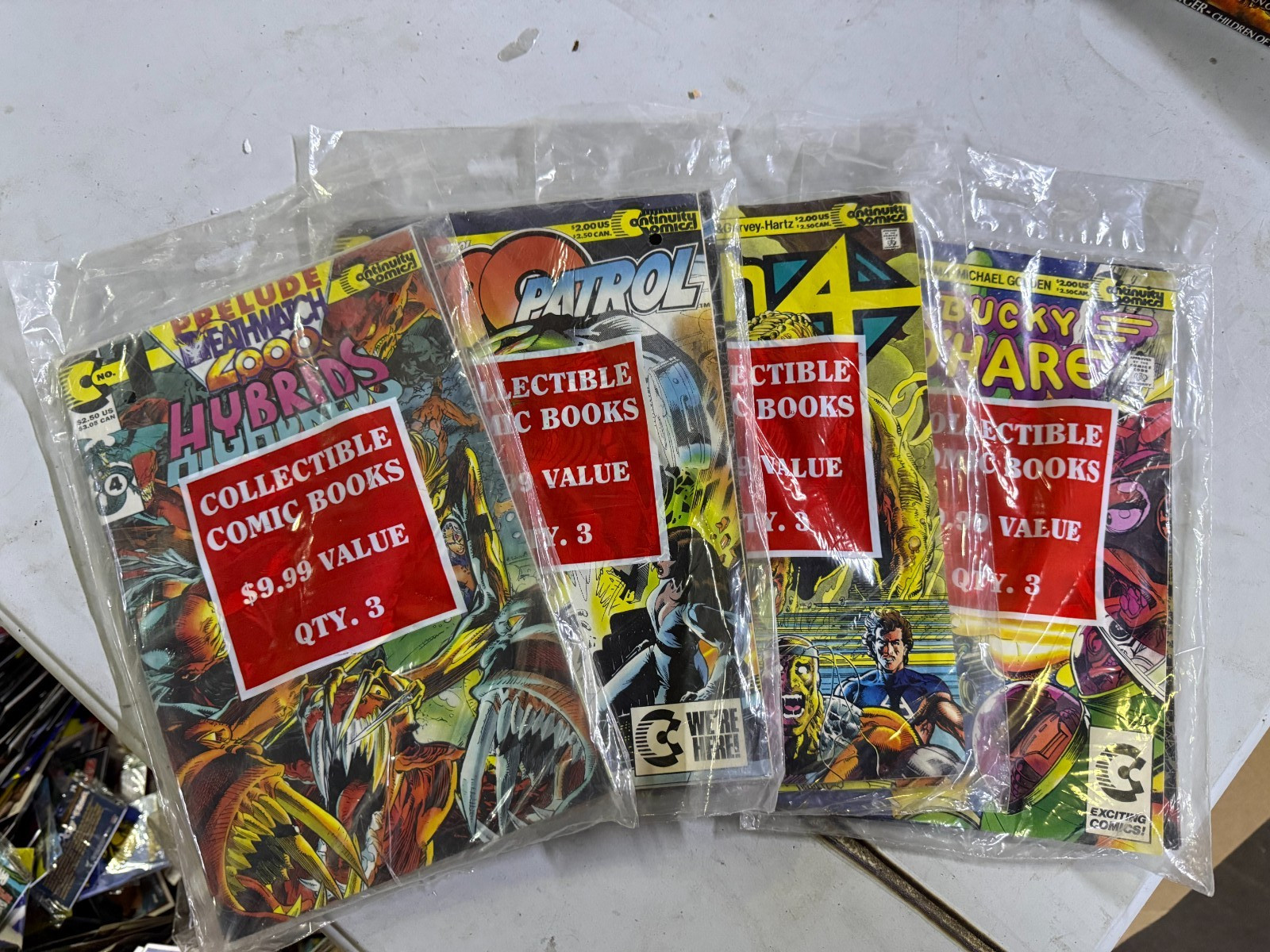 Comics Collector Pack Sealed Quantity of 3 Per Pack Assorted Lot of 4 READ
