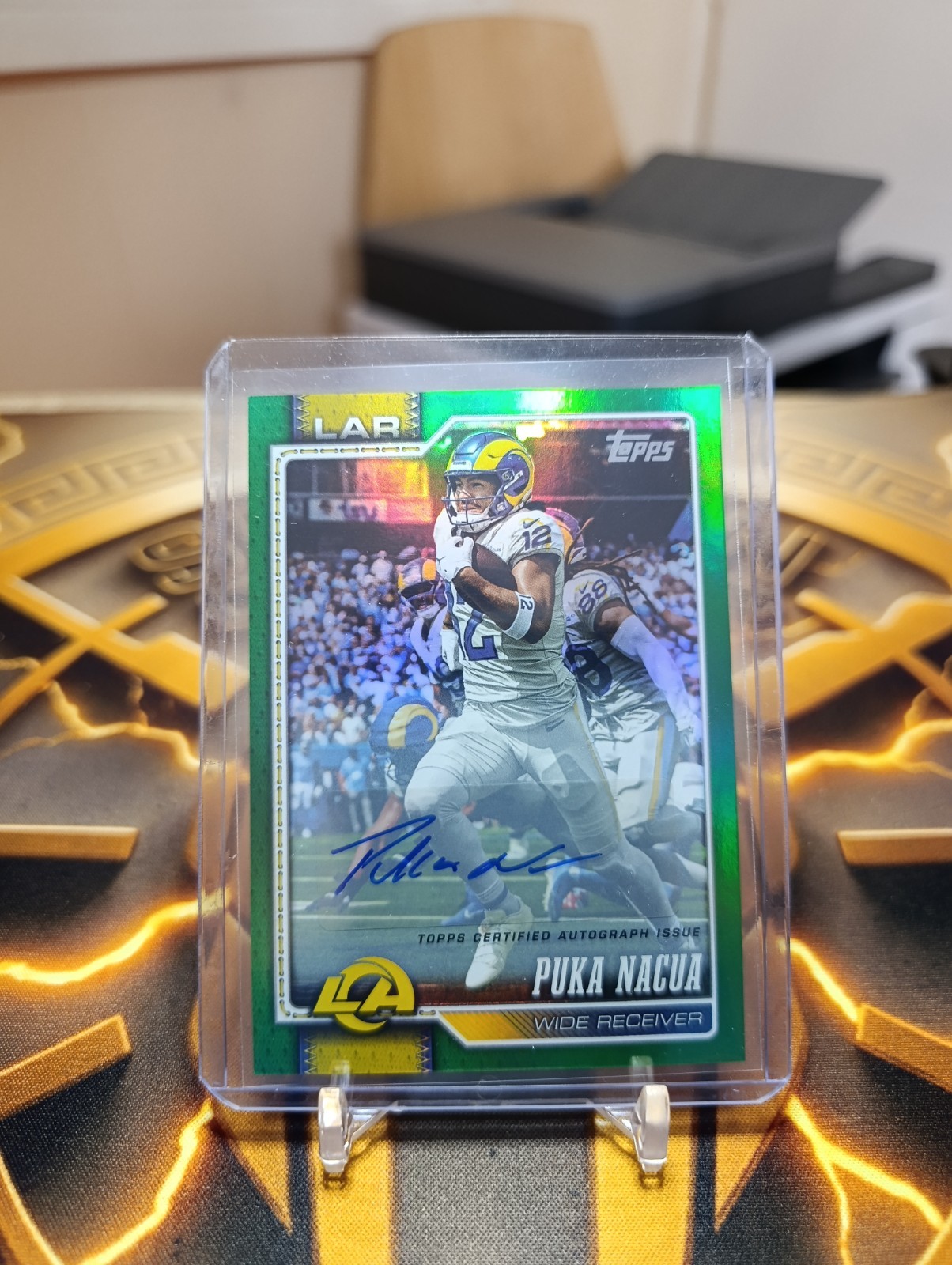 2026 Topps Flagship Puka Nacua Green Foil Autograph 33 /99 LA Rams Auto 2026 Topps Flagship Puka Nacua Green Foil Autograph 33 /99 LA Rams Auto