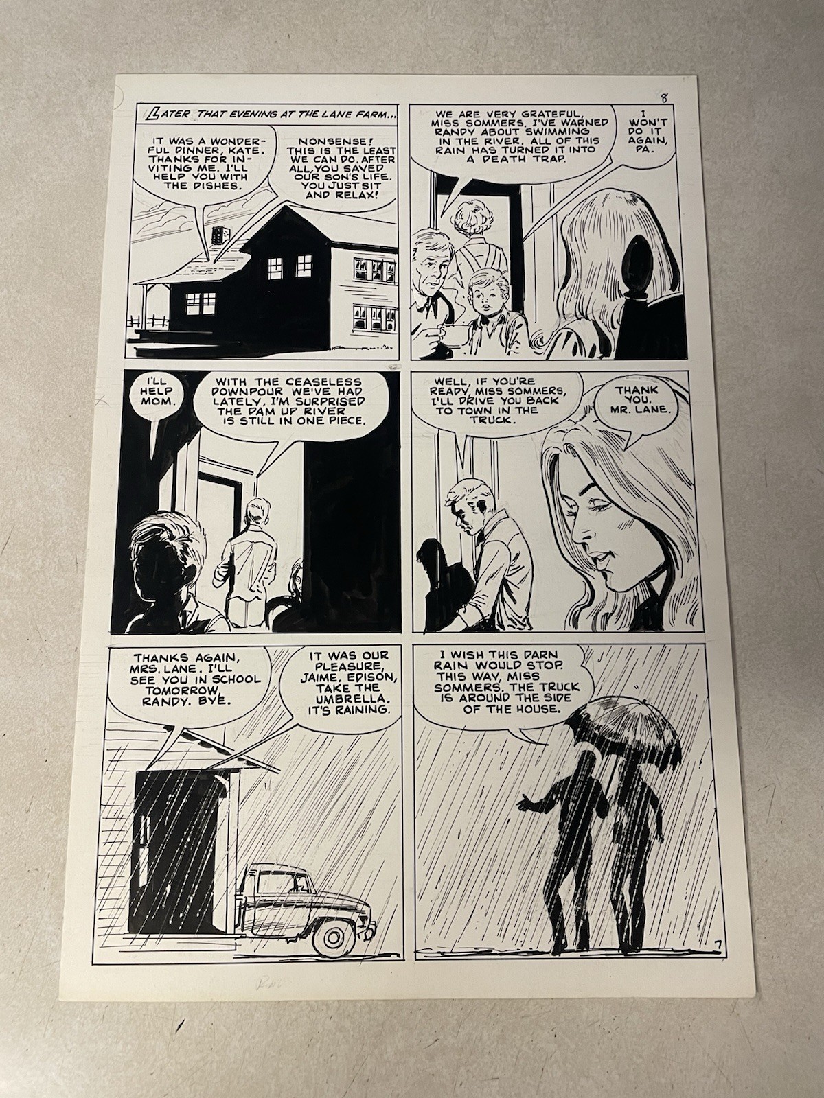 BIONIC WOMAN #5 ORIGINAL comic ART Jaime Sommers 1978 LINDSAY WAGNER Charlton