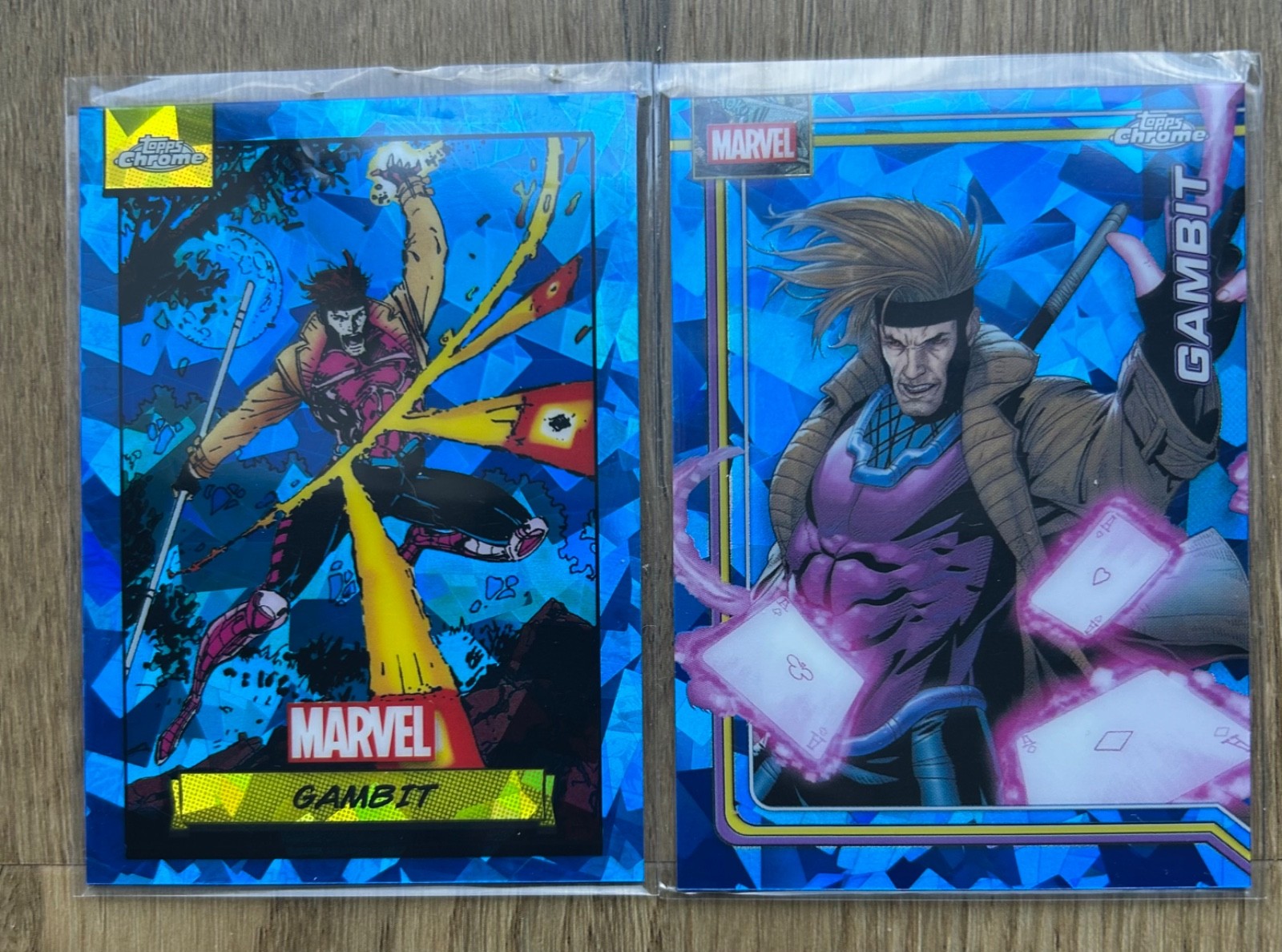 2024 Topps Chrome Sapphire Marvel Gambit #3 and 2026 Sapphire #039 duo 2024 Topps Chrome Sapphire Marvel Gambit #3 and 2026 Sapphire #039 duo
