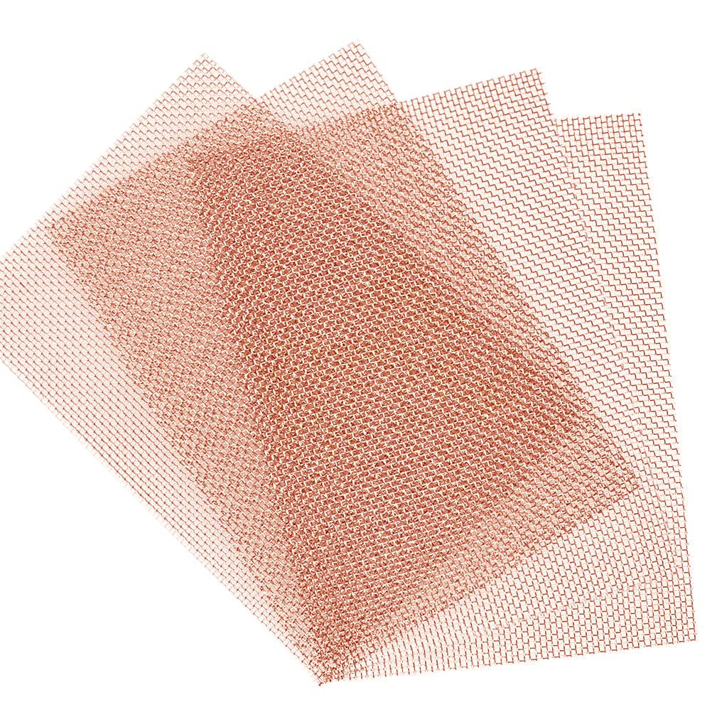 4 Pack 30 Mesh 99.9% Pure Copper Screen Woven Mesh Screen, Copper Mesh Cloth ... 4 Pack 30 Mesh 99.9% Pure Copper Screen Woven Mesh Screen, Copper Mesh Cloth ...